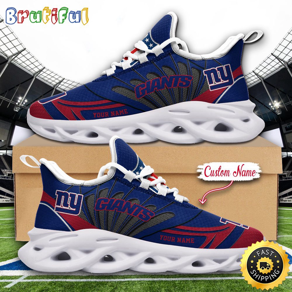 Ideafootwear New York Giants Max Soul Shoes Sneakers For Men And Women