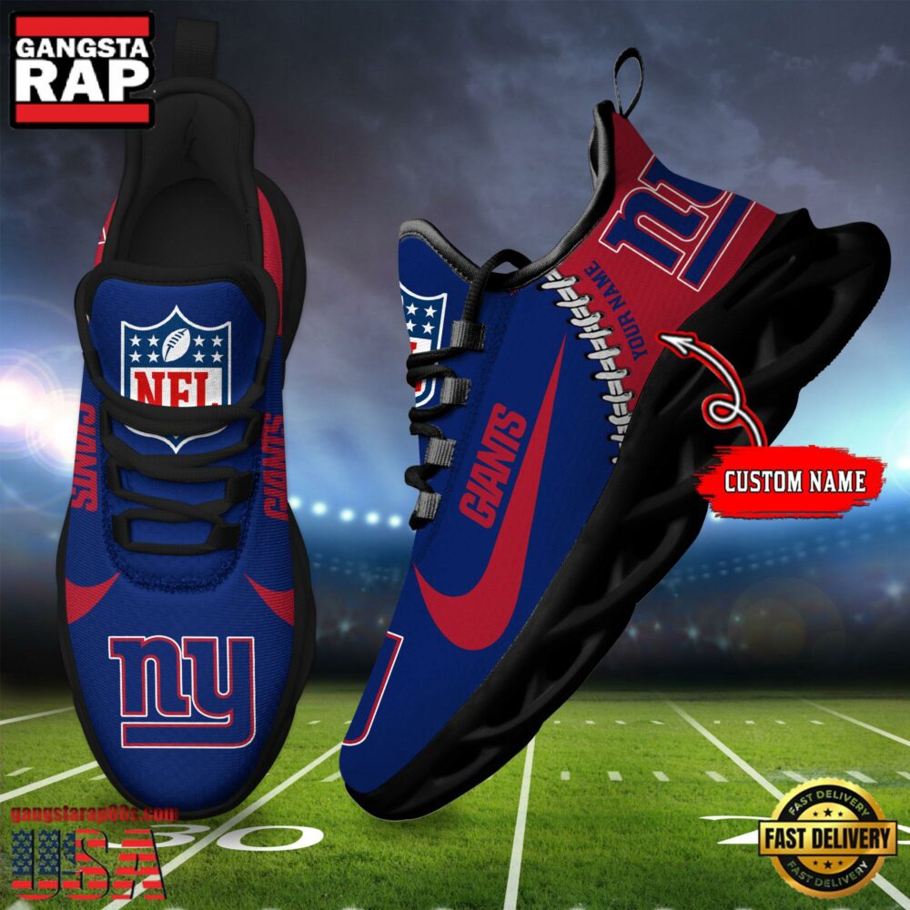 Ideafootwear New York Giants Max Soul Shoes Sneakers For Men And Women