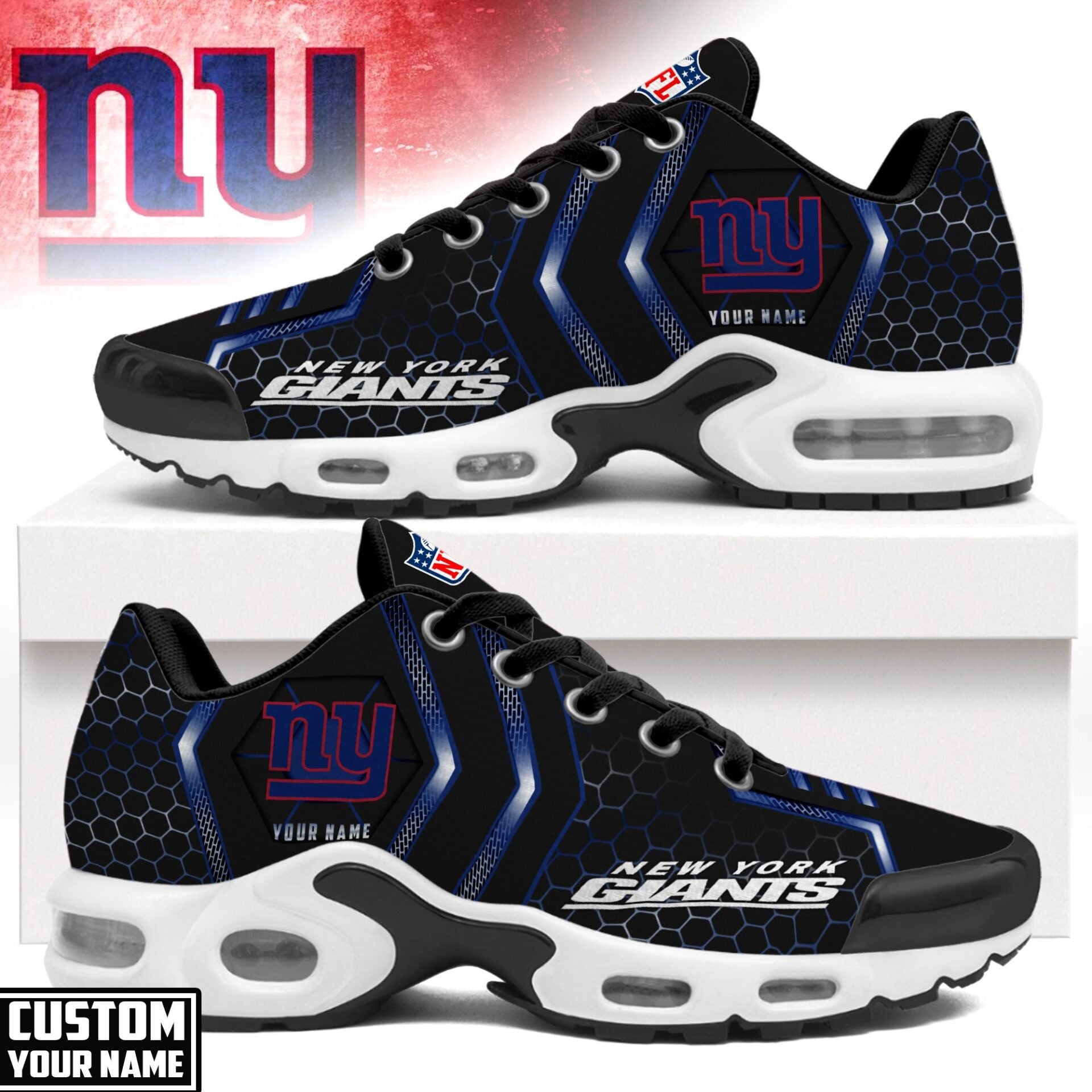 Ideafootwear New York Giants TN Shoes Sneakers For Men And Women