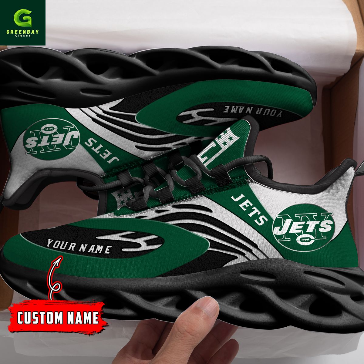 Ideafootwear New York Jets Max Soul Shoes Sneakers For Men And Women