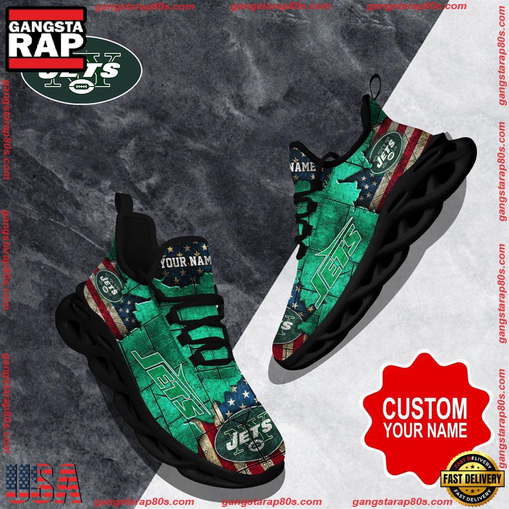 Ideafootwear New York Jets Max Soul Shoes Sneakers For Men And Women