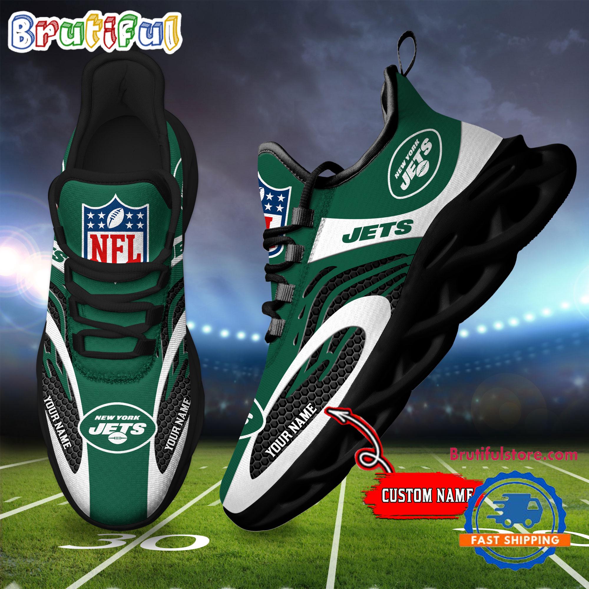 Ideafootwear New York Jets Max Soul Shoes Sneakers For Men And Women