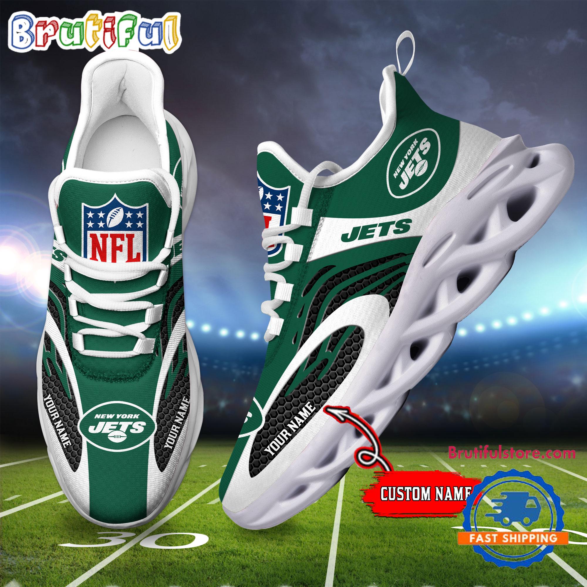 Ideafootwear New York Jets Max Soul Shoes Sneakers For Men And Women