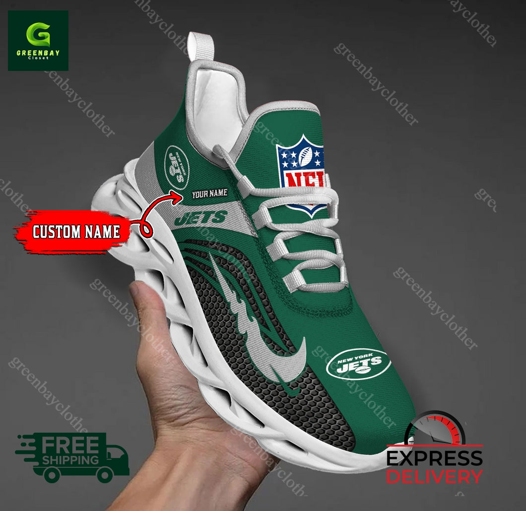 Ideafootwear New York Jets Max Soul Shoes Sneakers For Men And Women