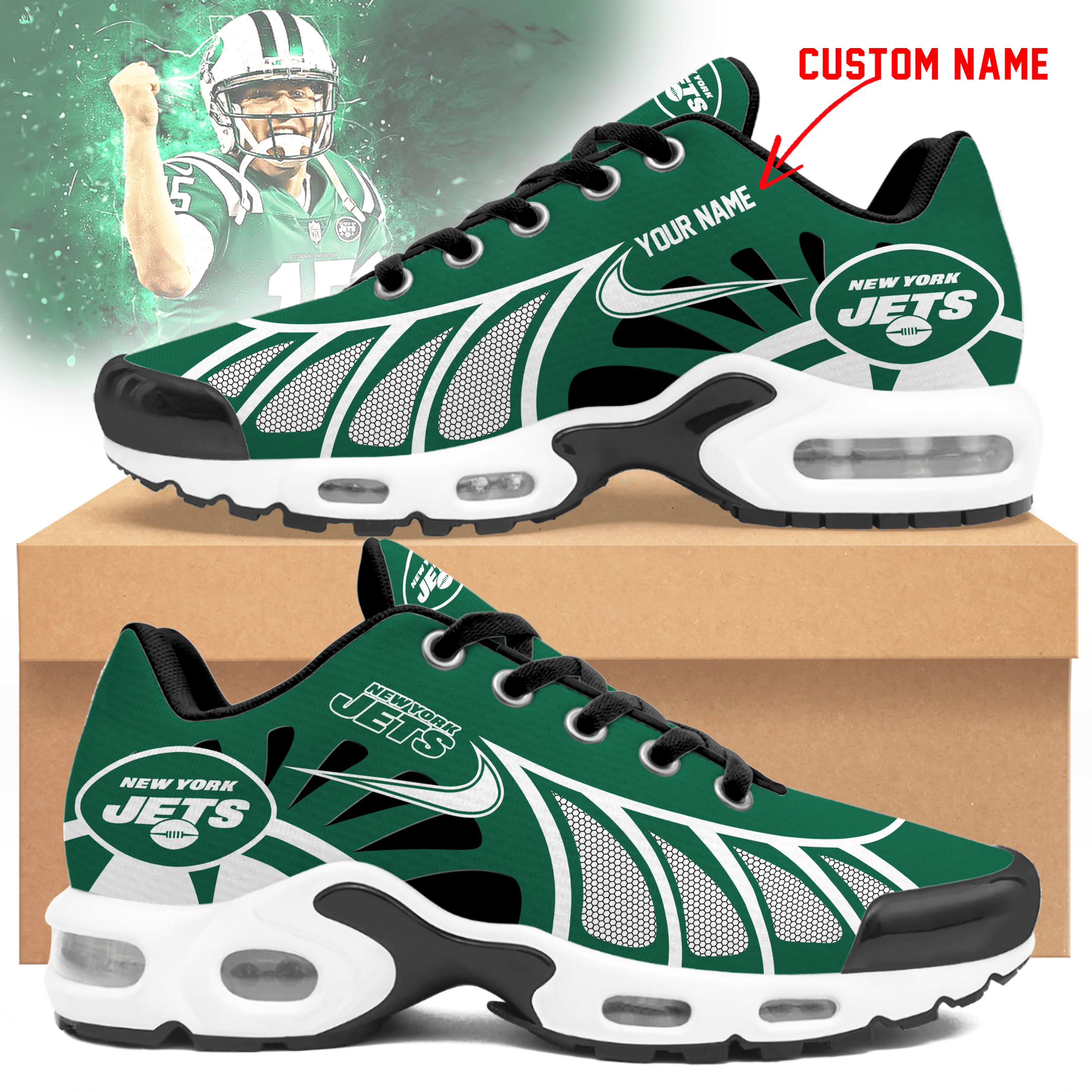 Ideafootwear New York Jets TN Shoes Sneakers For Men And Women