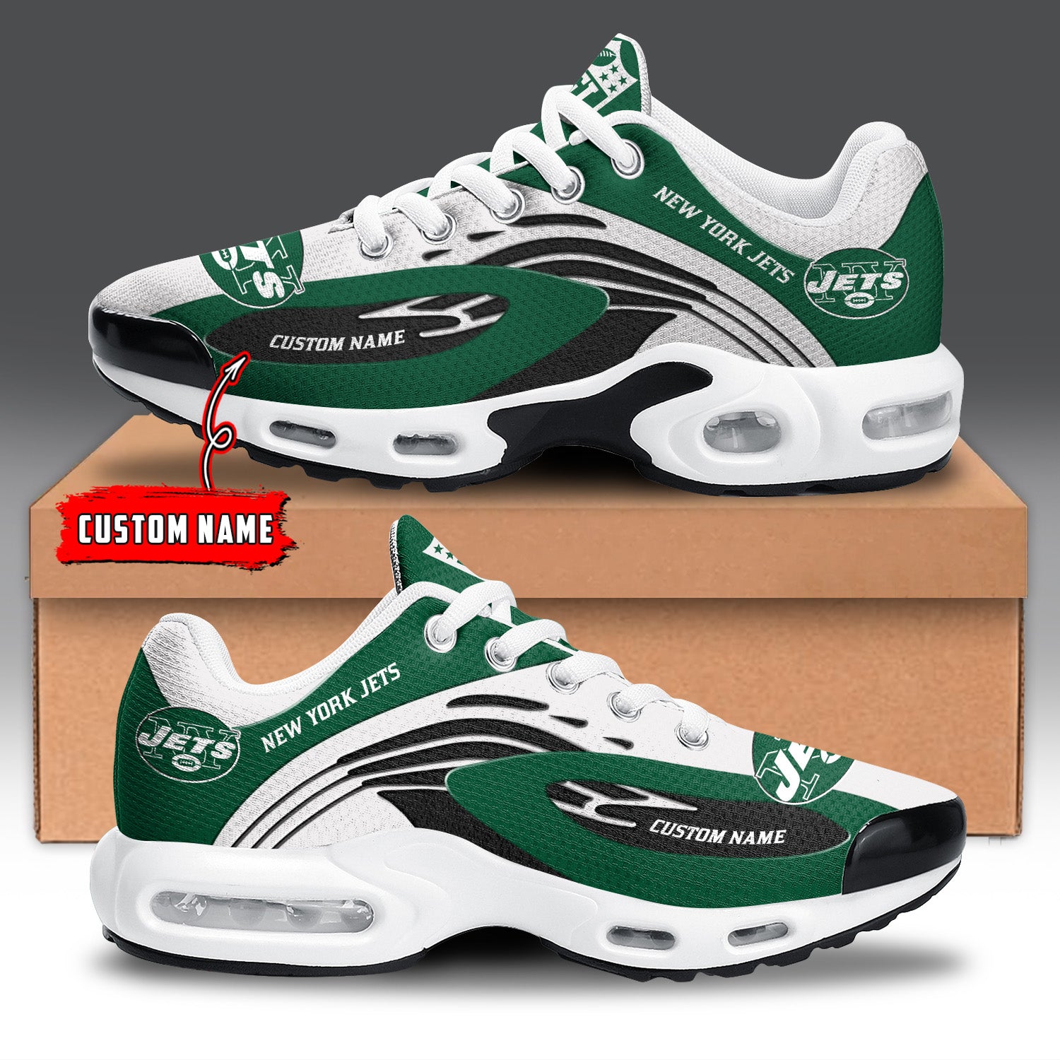 Ideafootwear New York Jets TN Shoes Sneakers For Men And Women