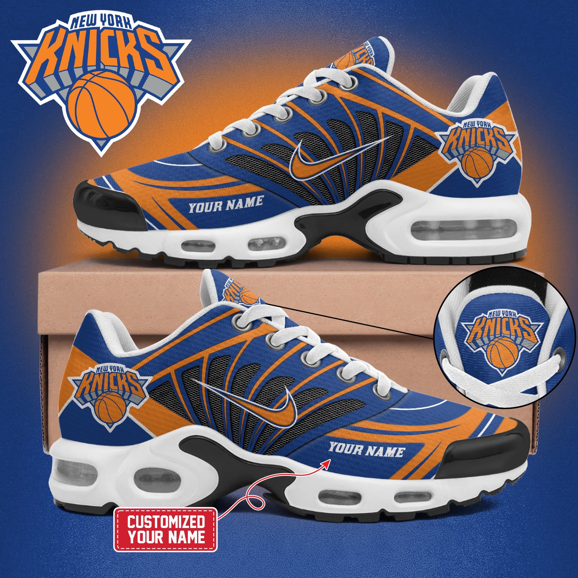 Ideafootwear New York Knicks TN Shoes Sneakers For Men And Women