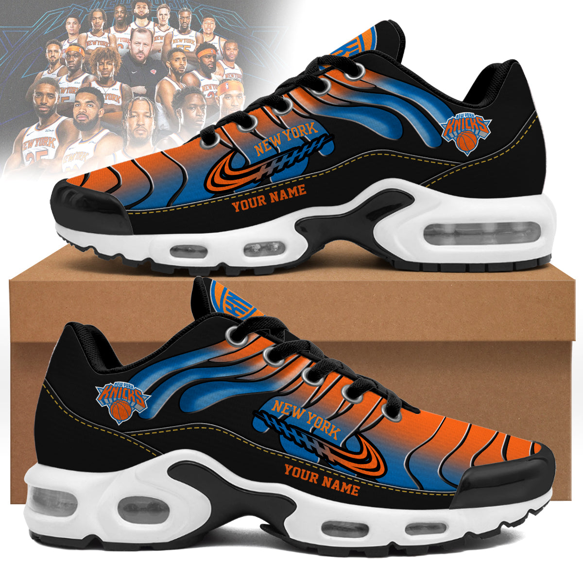 Ideafootwear New York Knicks TN Shoes Sneakers For Men And Women