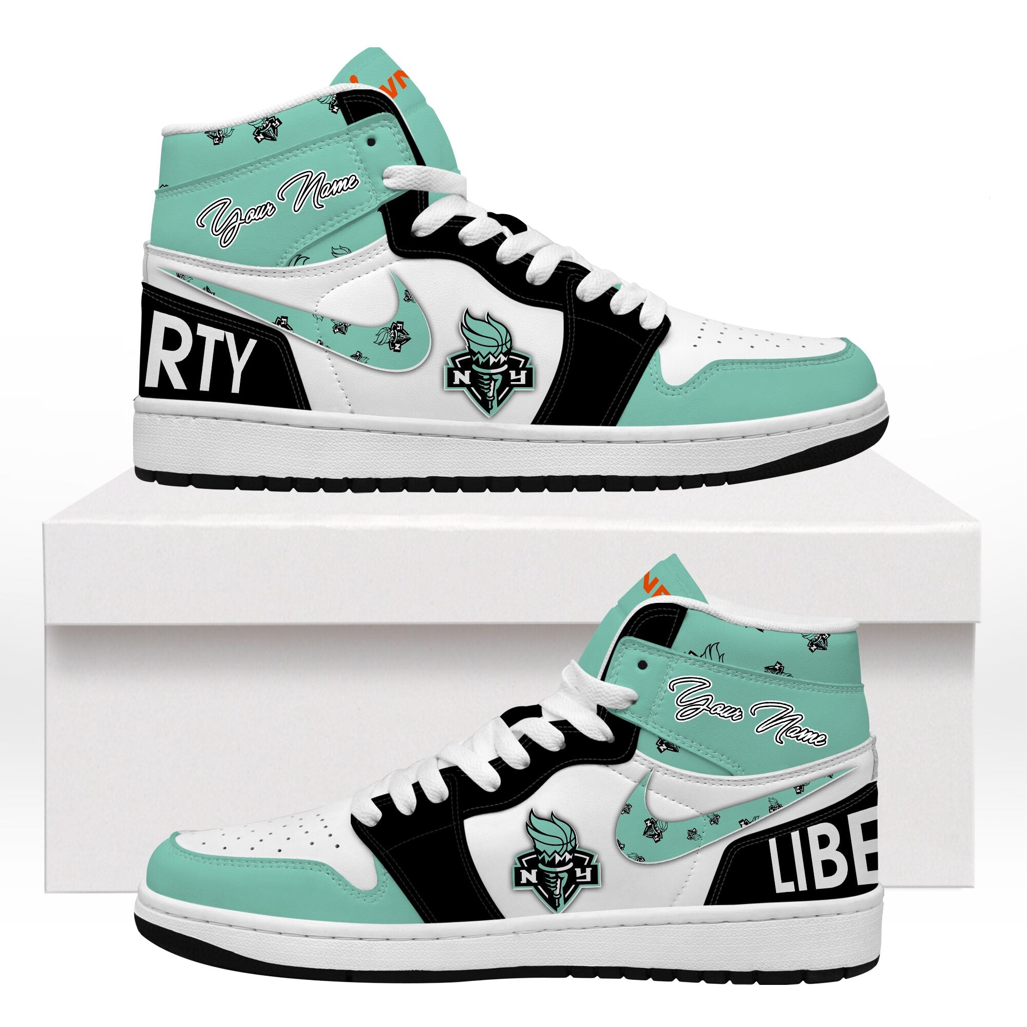 Ideafootwear New York Liberty AJ1 High Sneakers Shoes For Men And Women