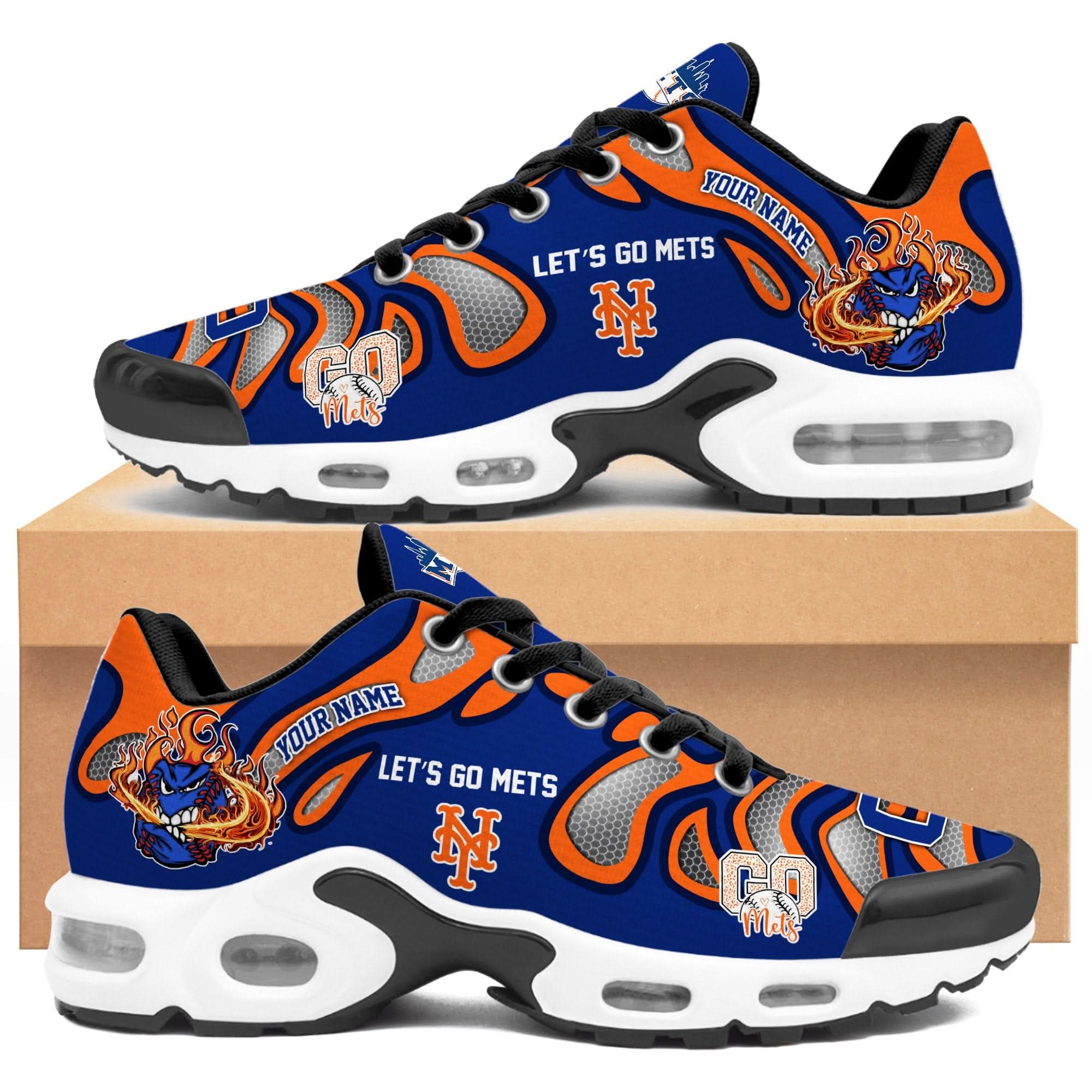 Ideafootwear New York Mets TN Shoes Sneakers For Men And Women