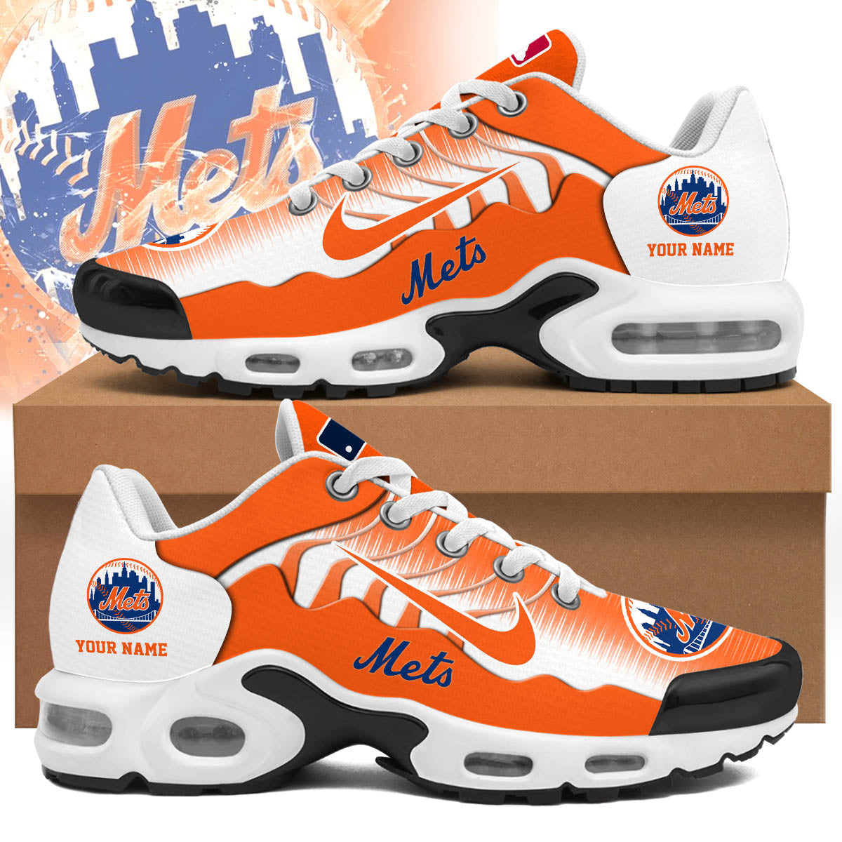 Ideafootwear New York Mets TN Shoes Sneakers For Men And Women