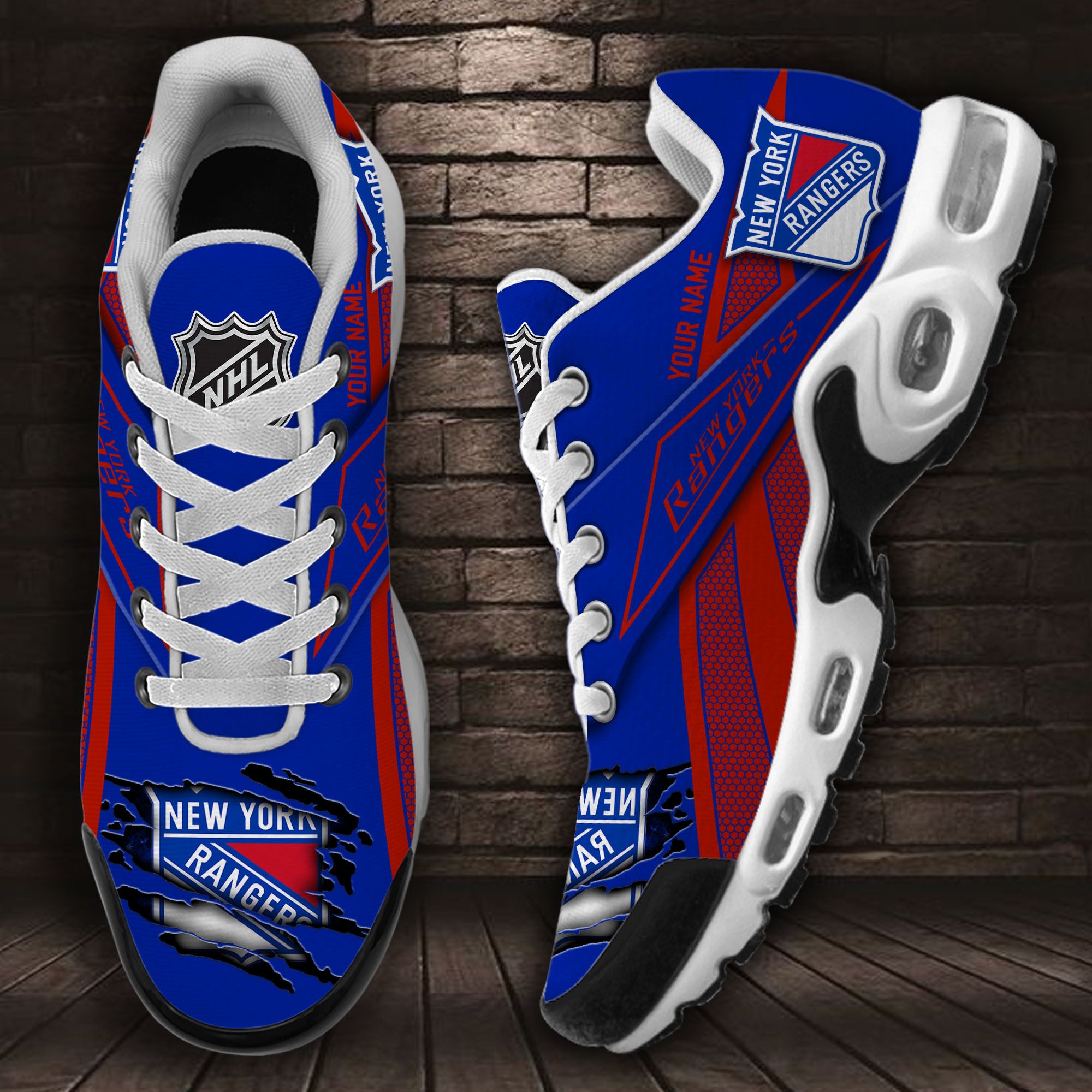 Ideafootwear New York Rangers TN Shoes Sneakers For Men And Women