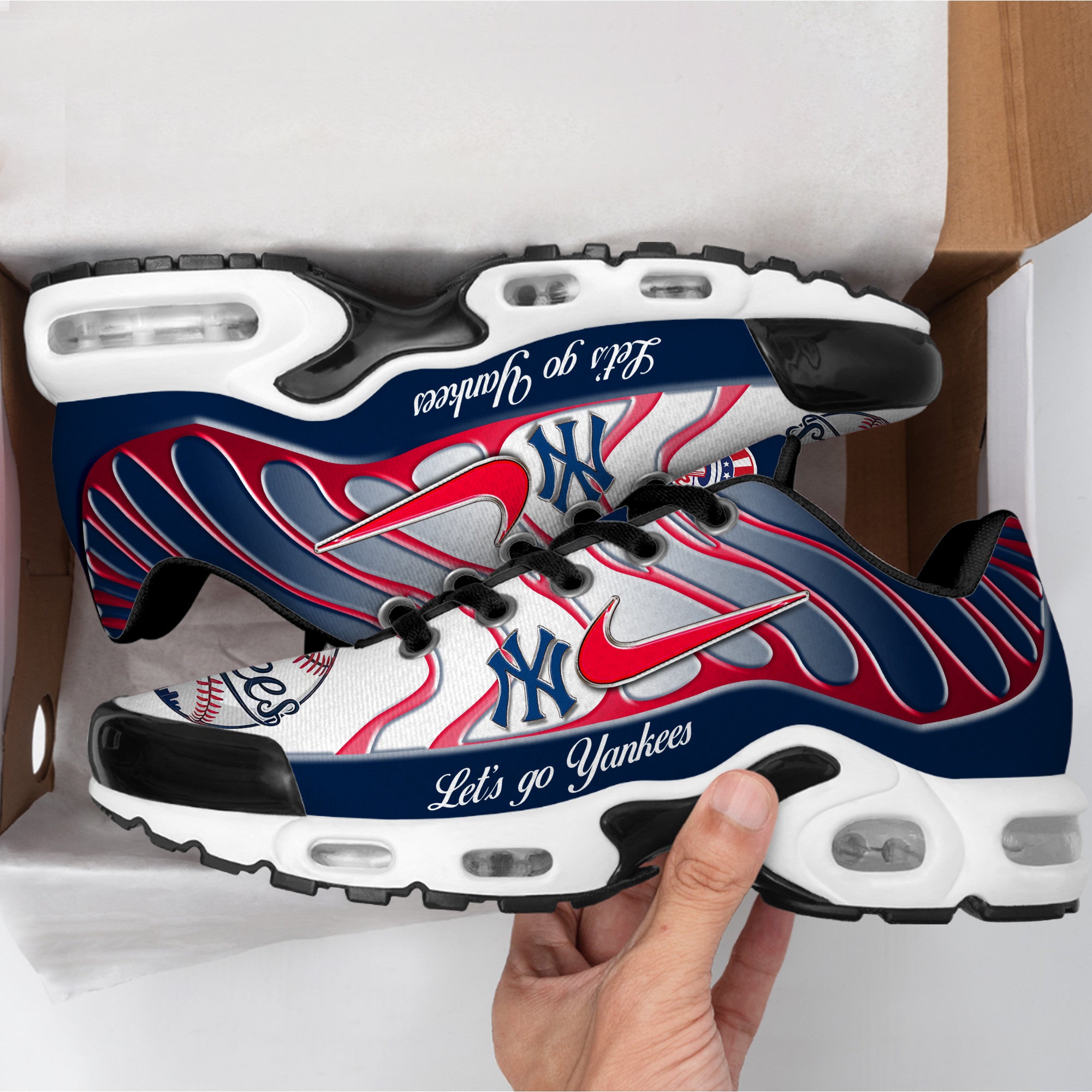 Ideafootwear New York Yankees TN Shoes Sneakers For Men And Women