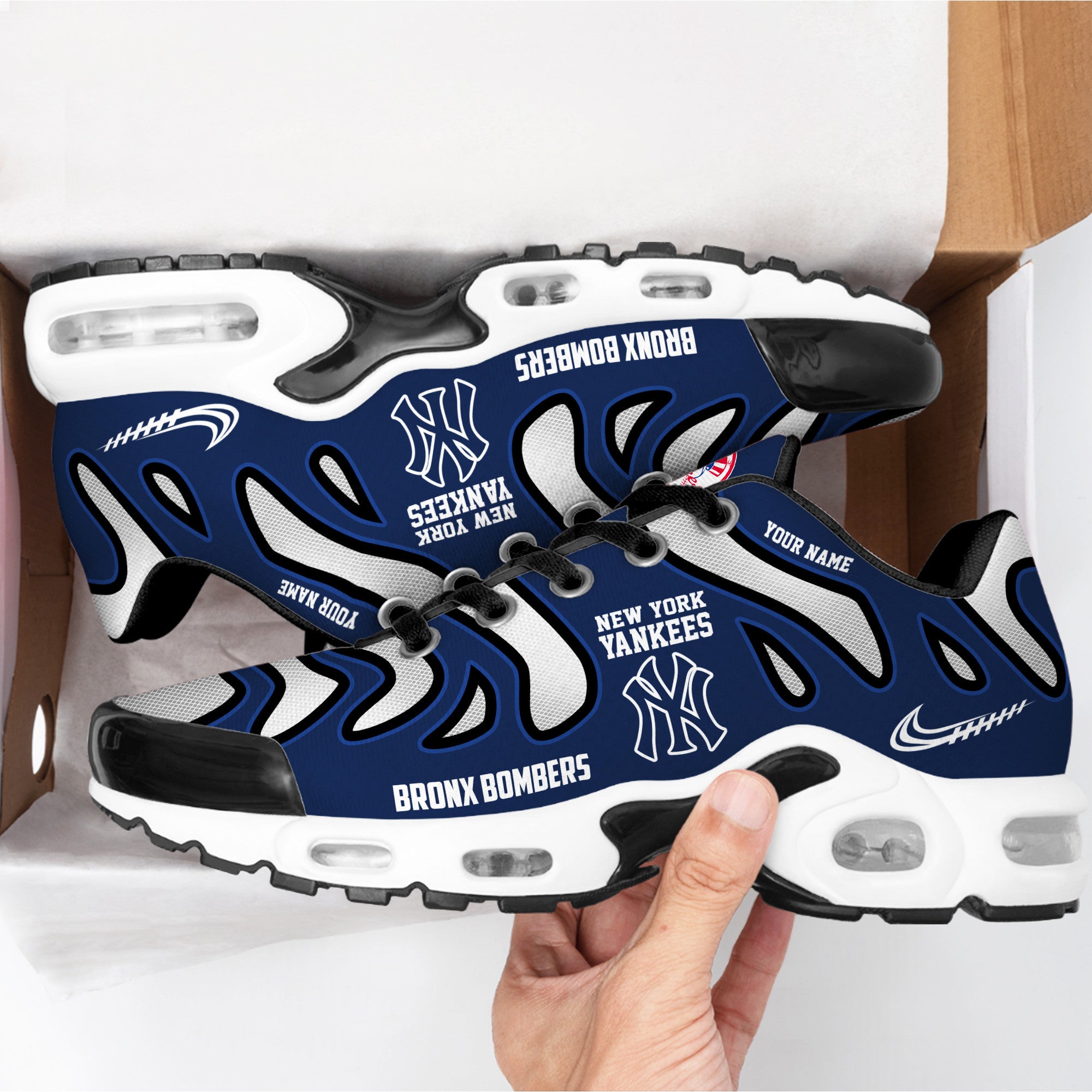 Ideafootwear New York Yankees TN Shoes Sneakers For Men And Women