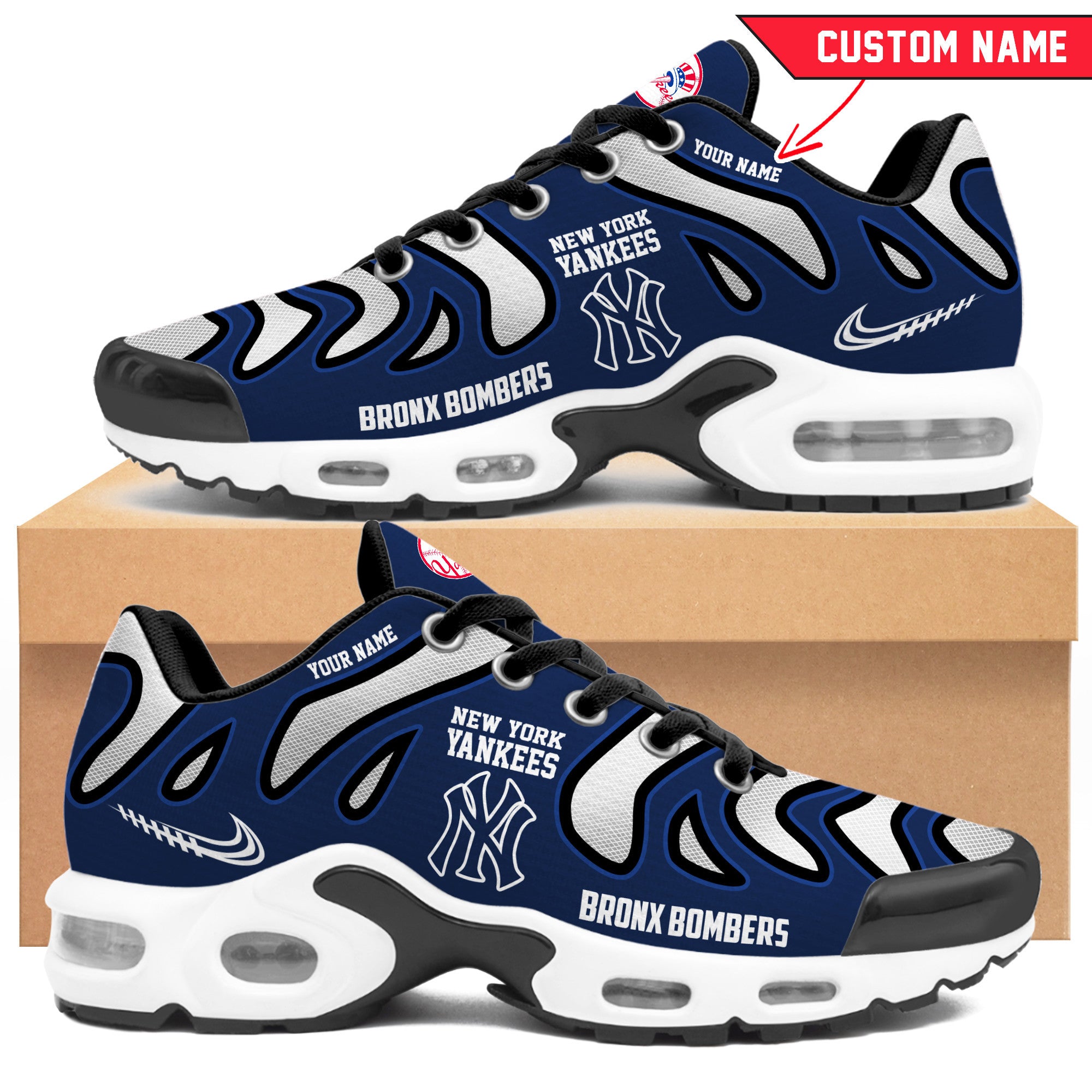 Ideafootwear New York Yankees TN Shoes Sneakers For Men And Women