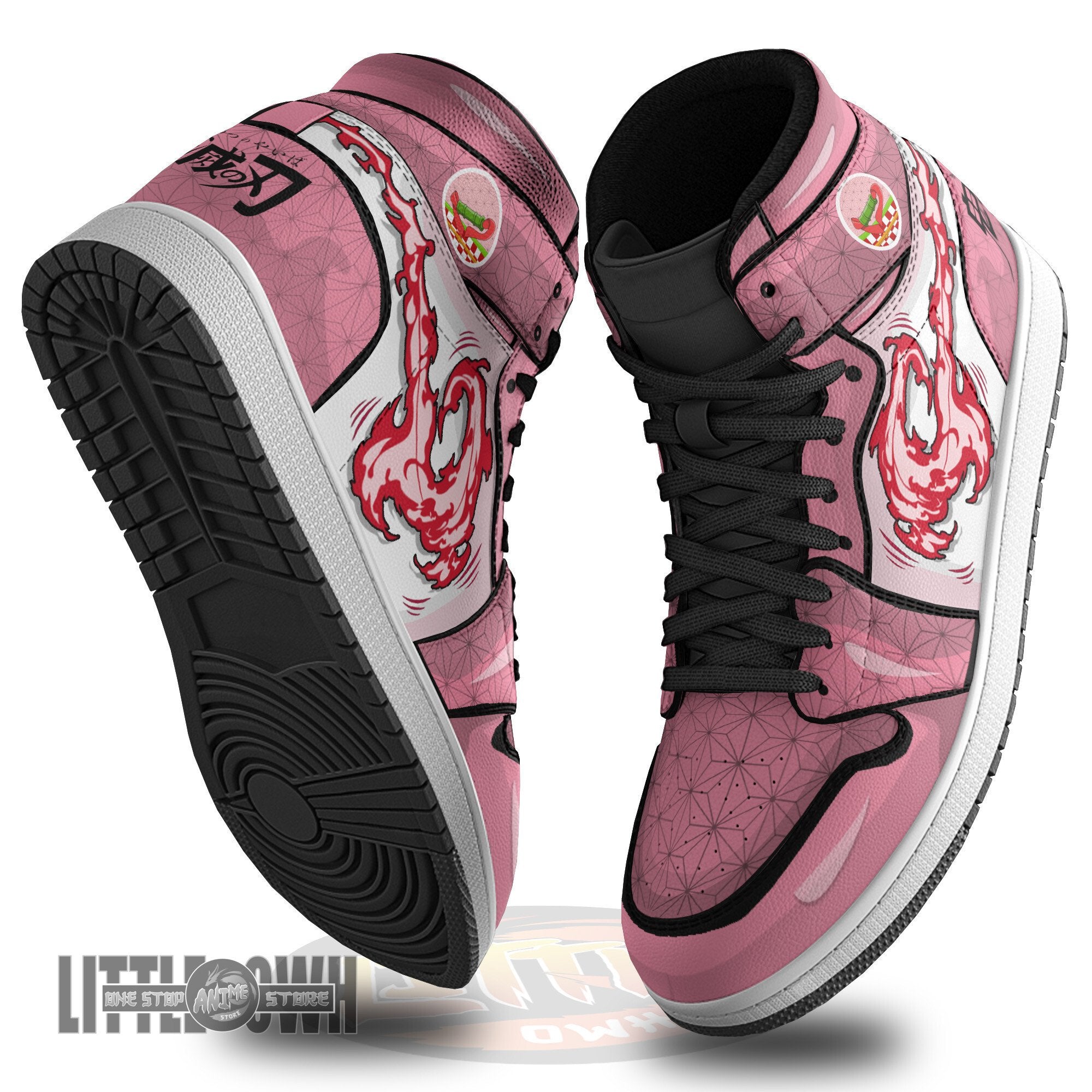 Ideafootwear Nezuko Kamado AJ1 High Sneakers Shoes For Men And Women