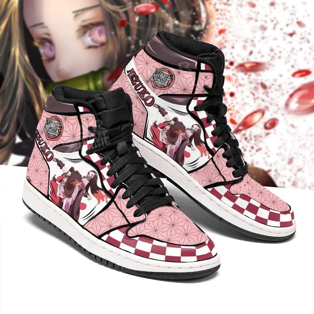 Ideafootwear Nezuko Kamado AJ1 High Sneakers Shoes For Men And Women