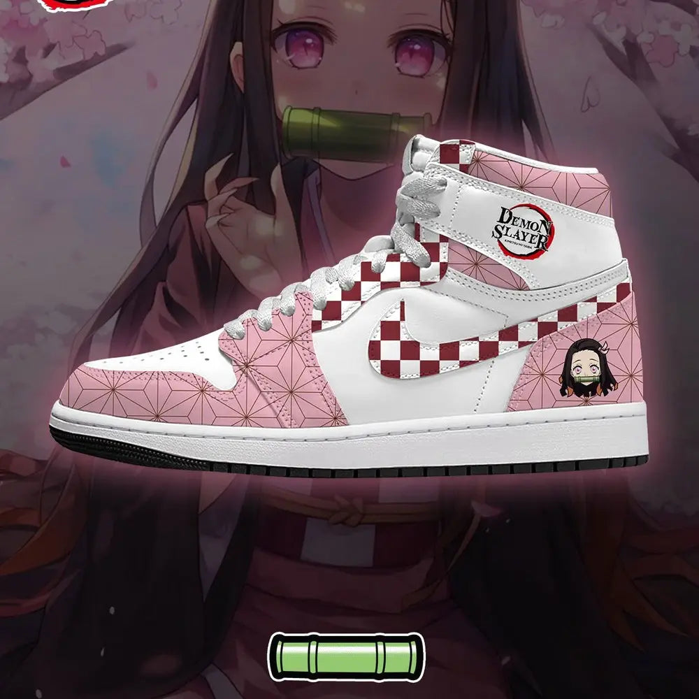 Ideafootwear Nezuko Kamado V.6 AJ1 High Sneakers Shoes For Men And Women