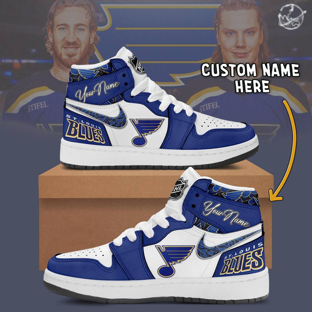 Ideafootwear NHL St. Louis Blues AJ1 High Sneakers Shoes For Men And Women