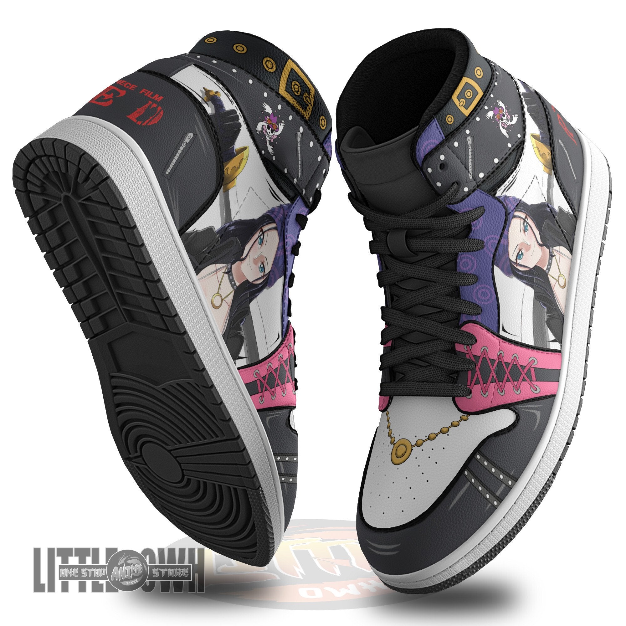 Ideafootwear Nico Robin AJ1 High Sneakers Shoes For Men And Women