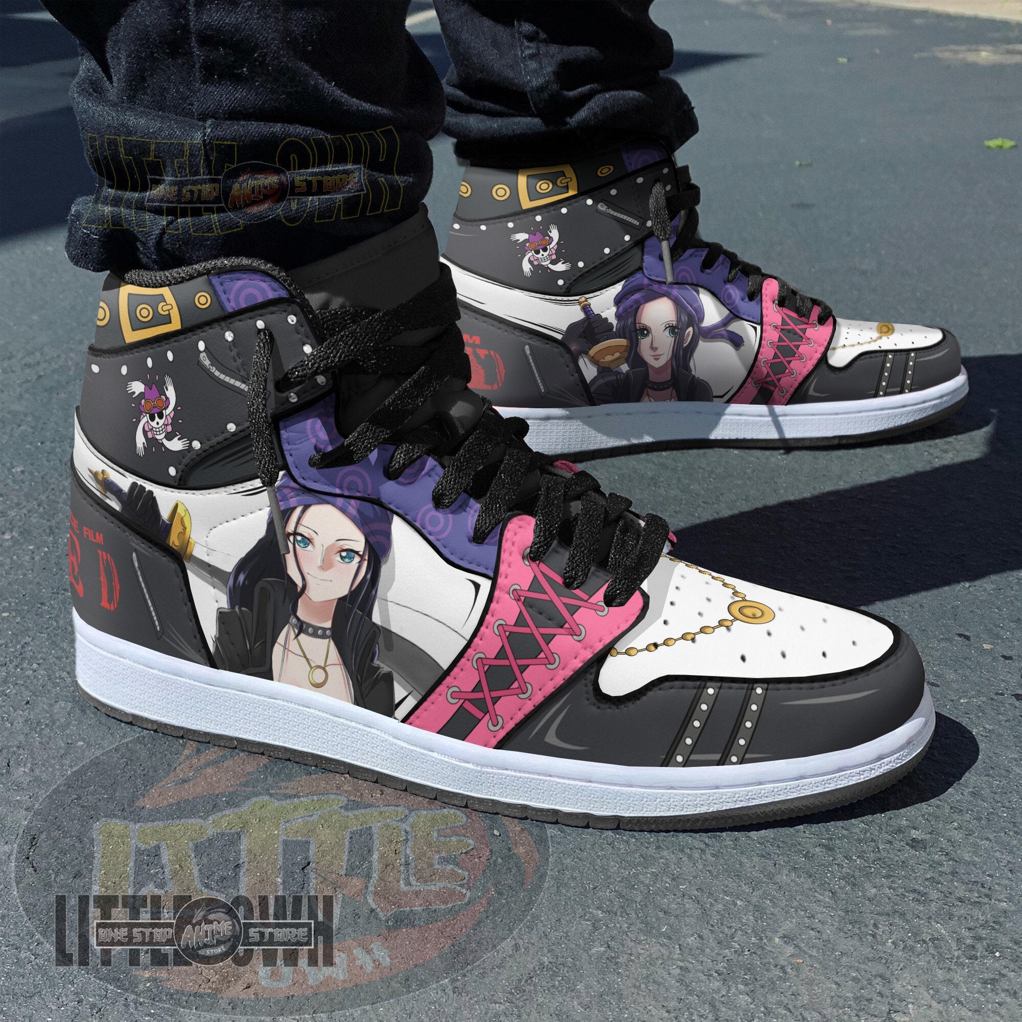 Ideafootwear Nico Robin AJ1 High Sneakers Shoes For Men And Women