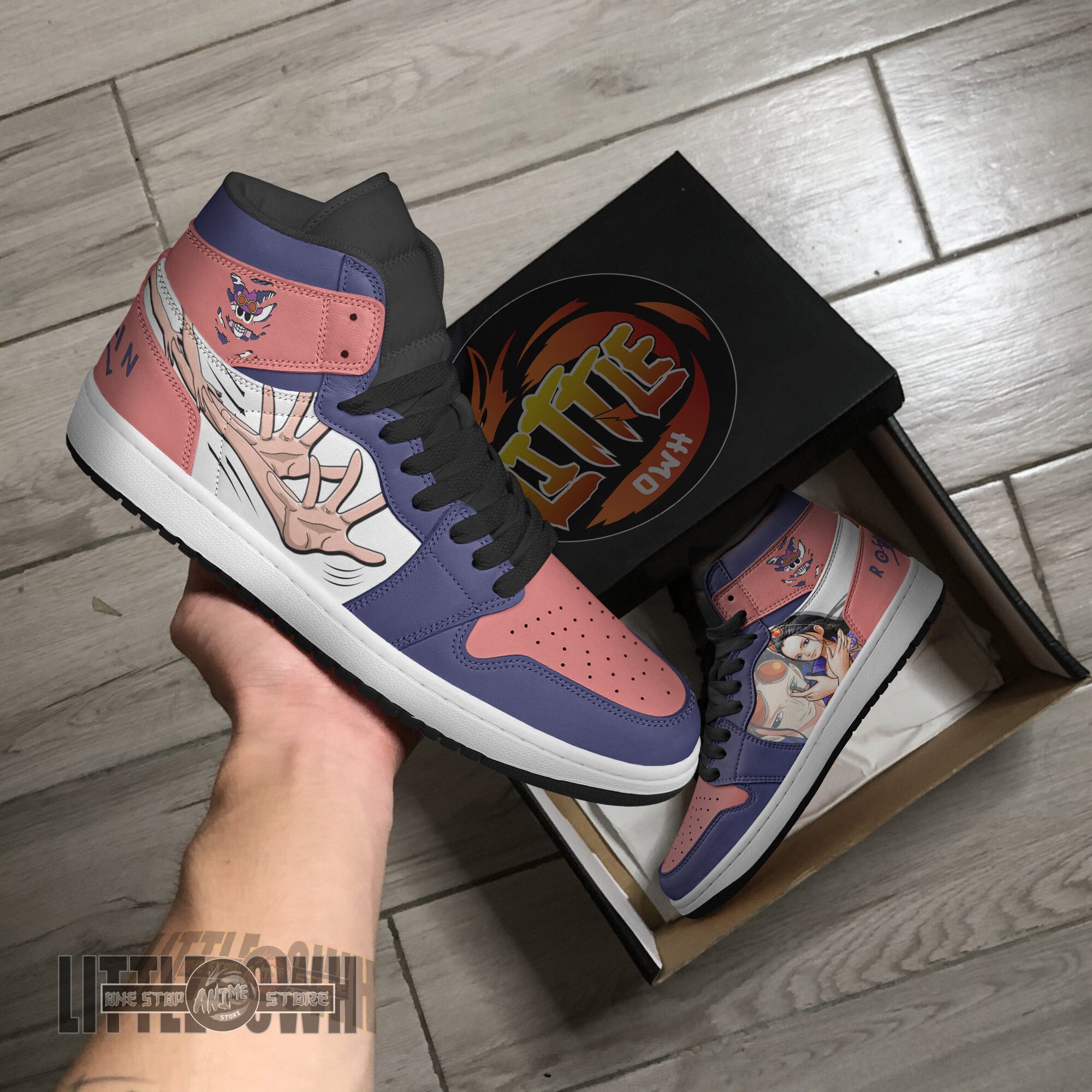 Ideafootwear Nico Robin AJ1 High Sneakers Shoes For Men And Women