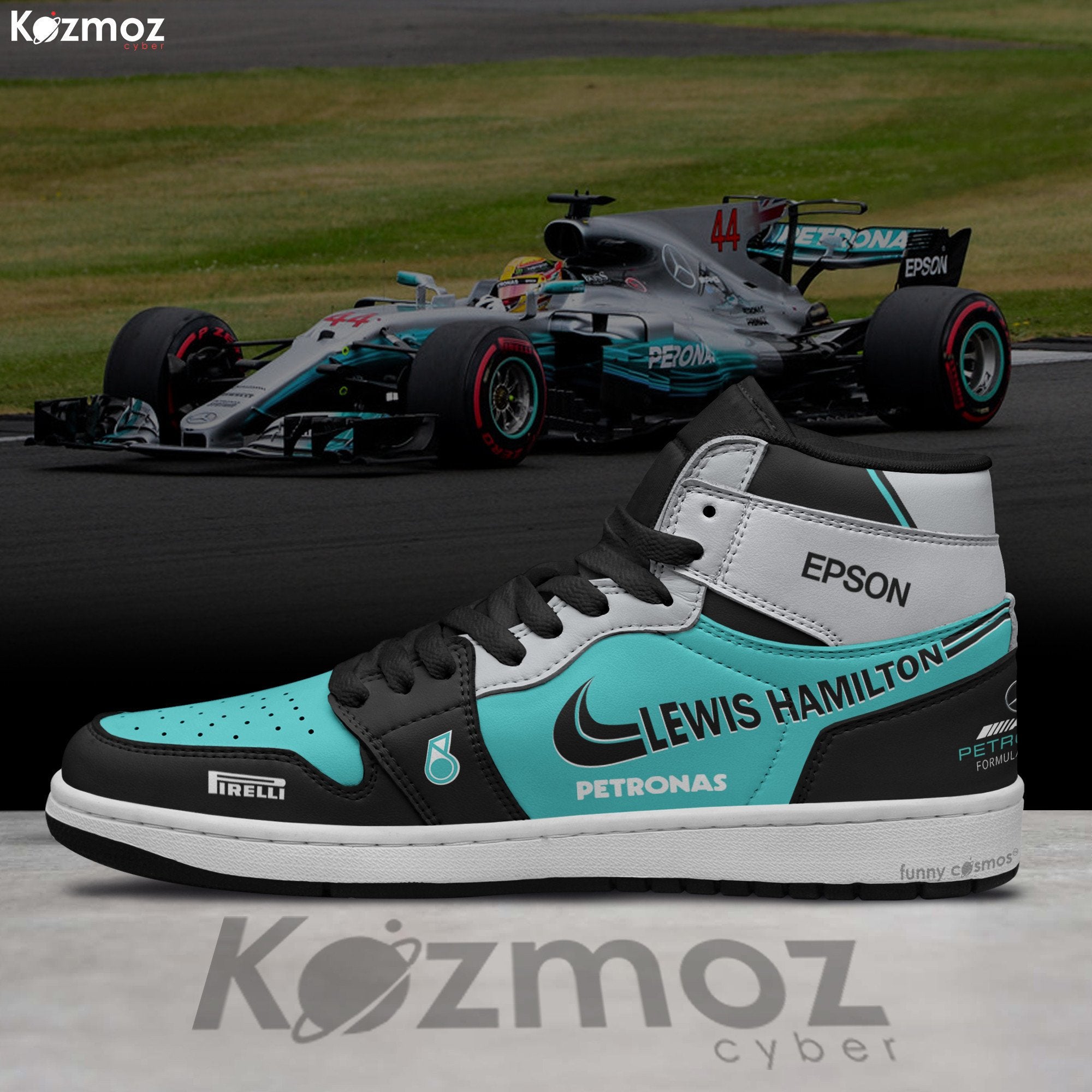 Ideafootwear Nico Rosberg AJ1 High Sneakers Shoes For Men And Women
