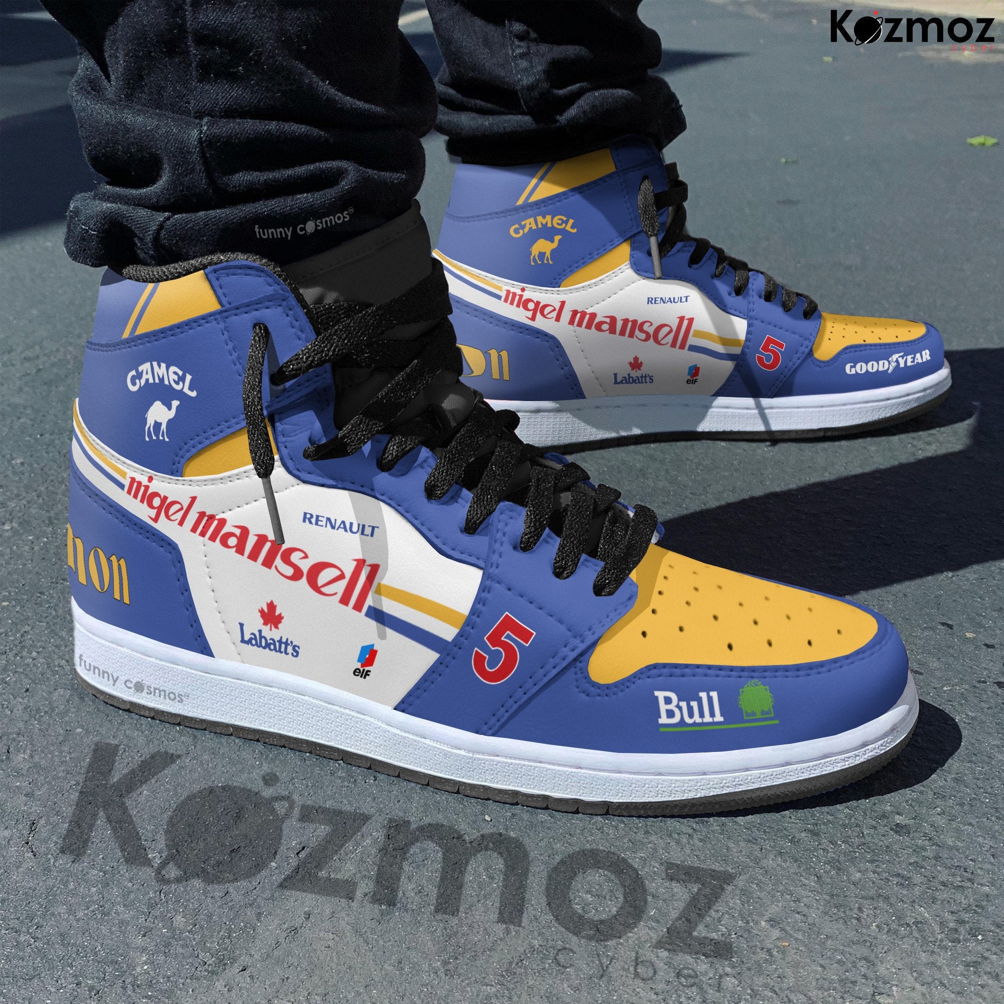 Ideafootwear Nigel Mansell AJ1 High Sneakers Shoes For Men And Women