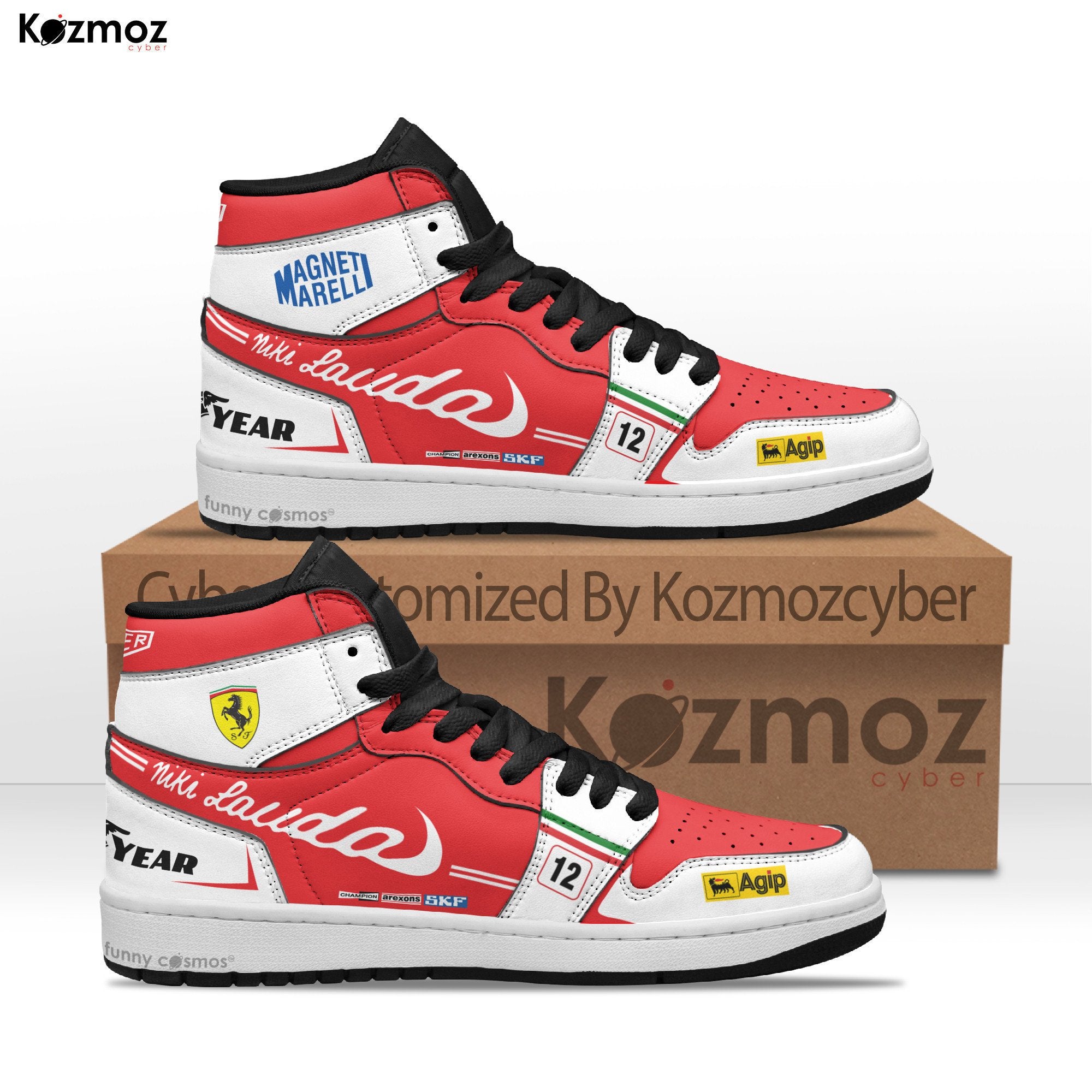 Ideafootwear Niki Lauda AJ1 High Sneakers Shoes For Men And Women