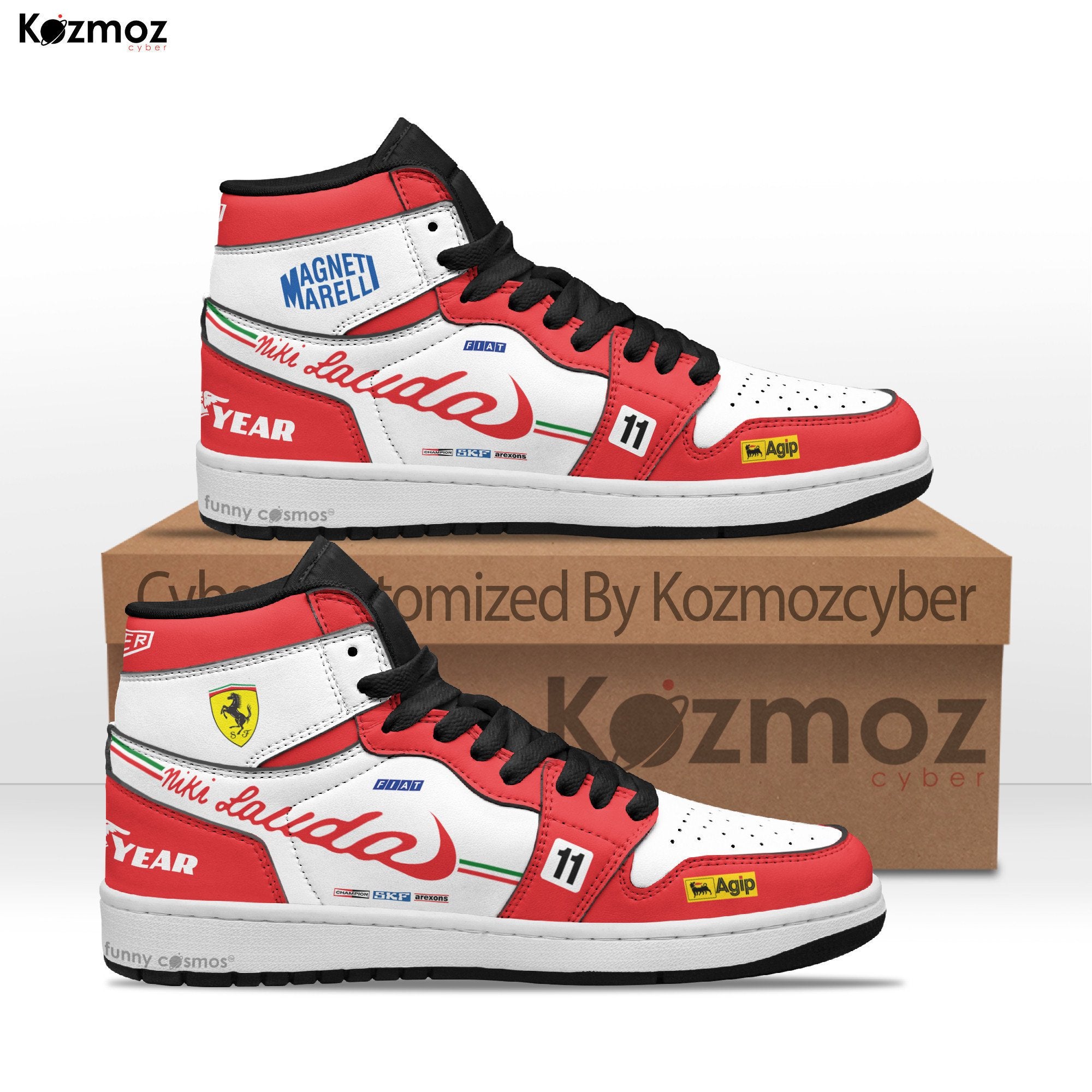 Ideafootwear Niki Lauda AJ1 High Sneakers Shoes For Men And Women