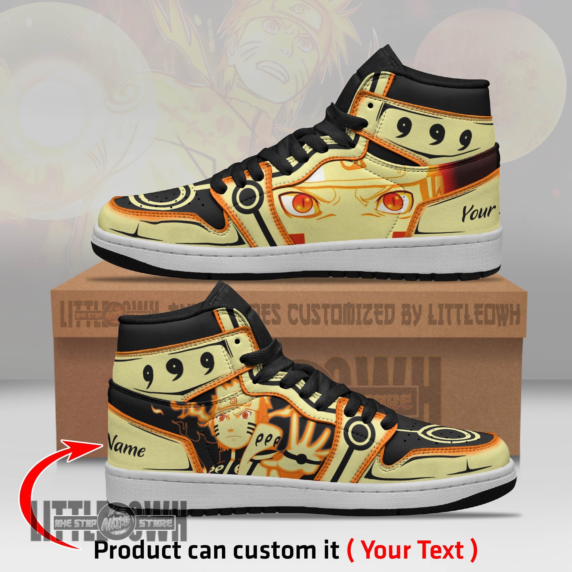 Ideafootwear Nine-Tails AJ1 High Sneakers Shoes For Men And Women
