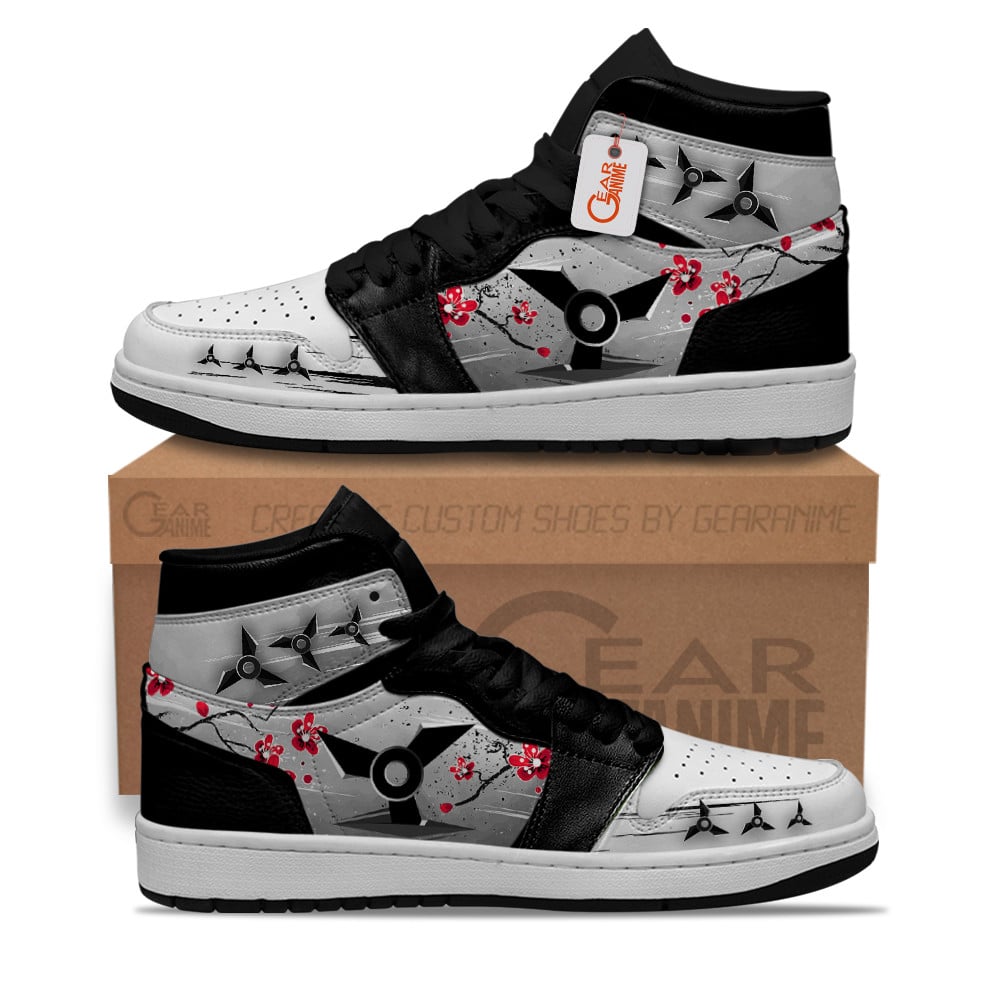 Ideafootwear Ninja Shuriken AJ1 High Sneakers Shoes For Men And Women