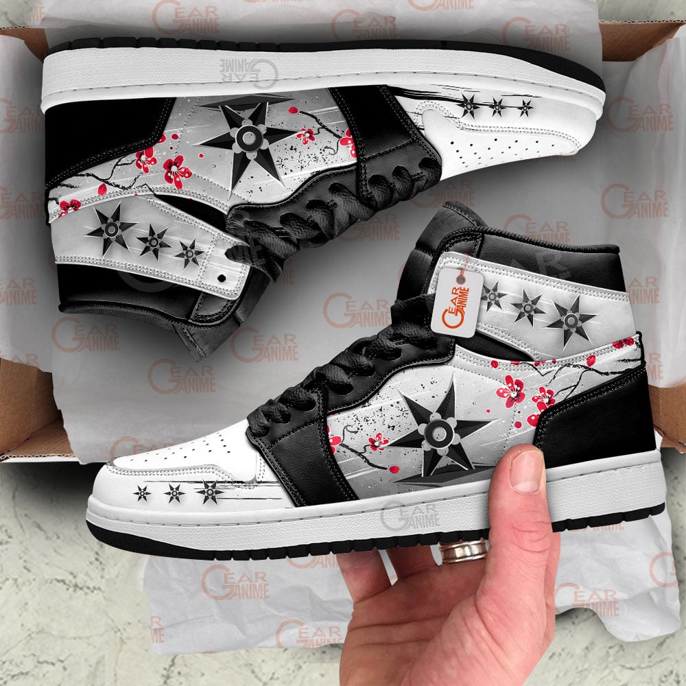 Ideafootwear Ninja Shuriken AJ1 High Sneakers Shoes For Men And Women