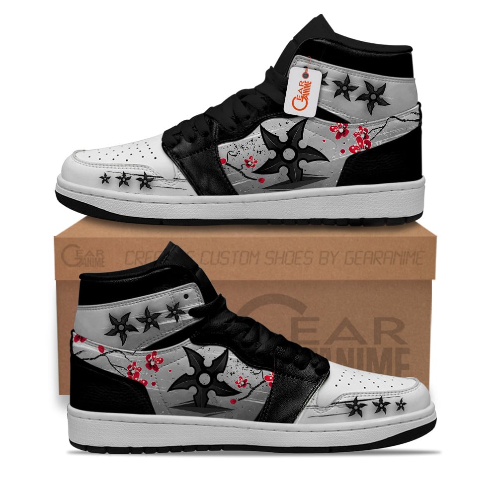 Ideafootwear Ninja Shuriken AJ1 High Sneakers Shoes For Men And Women