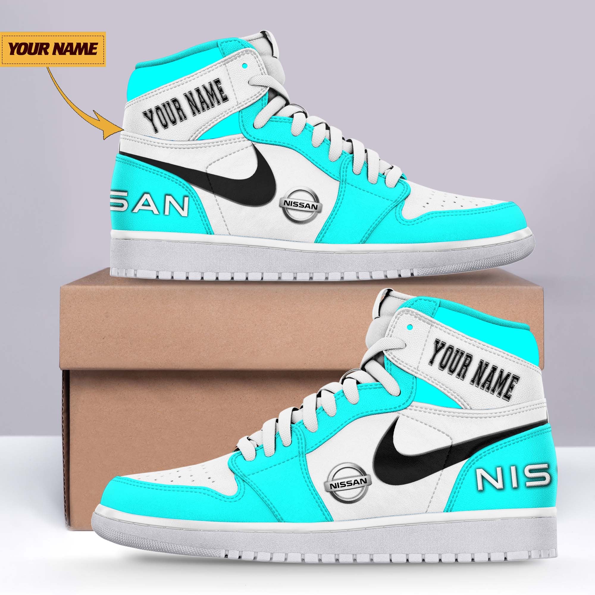 Ideafootwear Nissan AJ1 High Sneakers Shoes For Men And Women