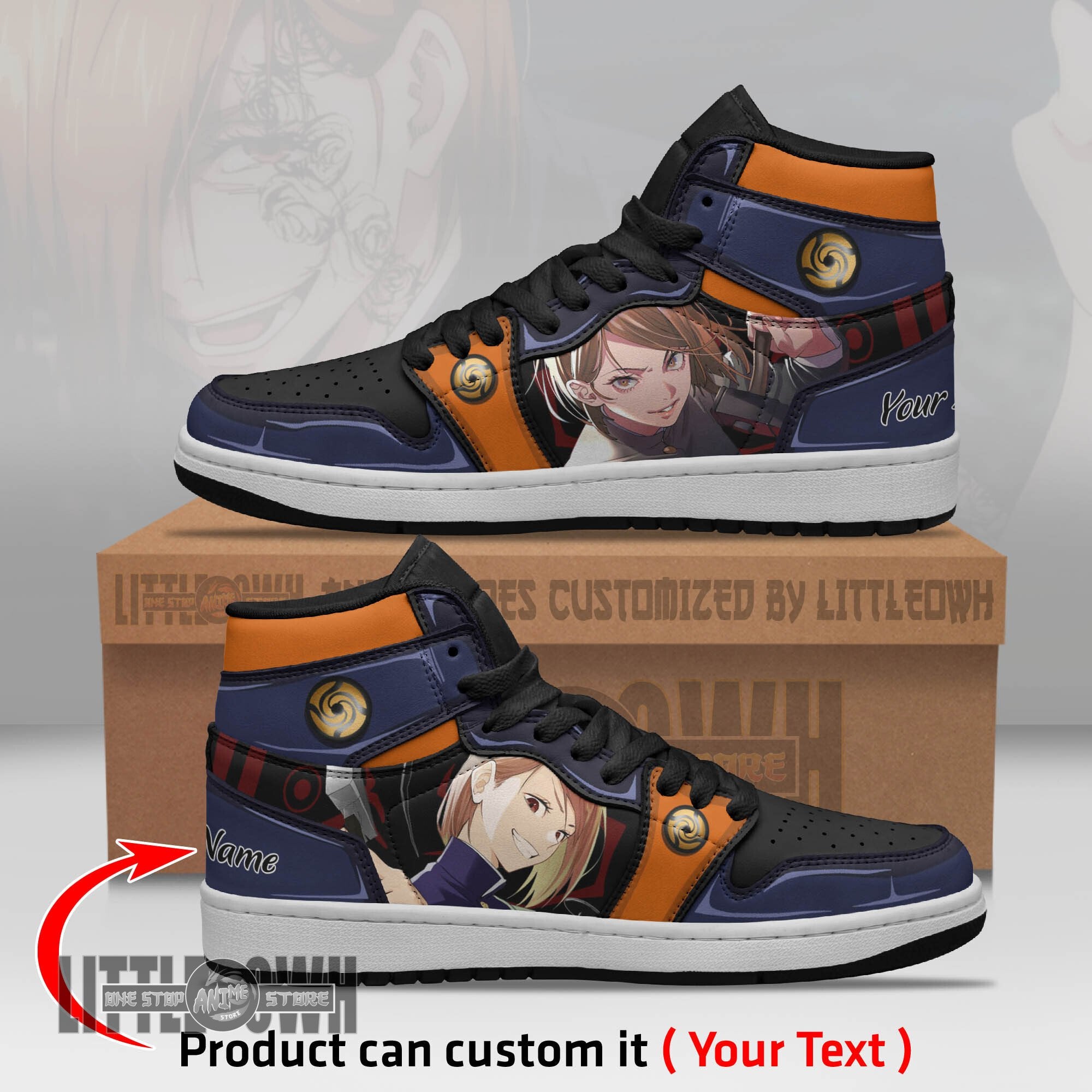 Ideafootwear Nobara Kugisaki AJ1 High Sneakers Shoes For Men And Women