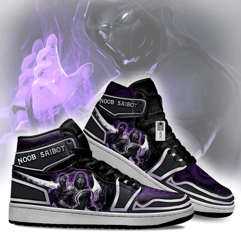 Ideafootwear Noob Saibot Mortal Kombat AJ1 High Sneakers Shoes For Men And Women