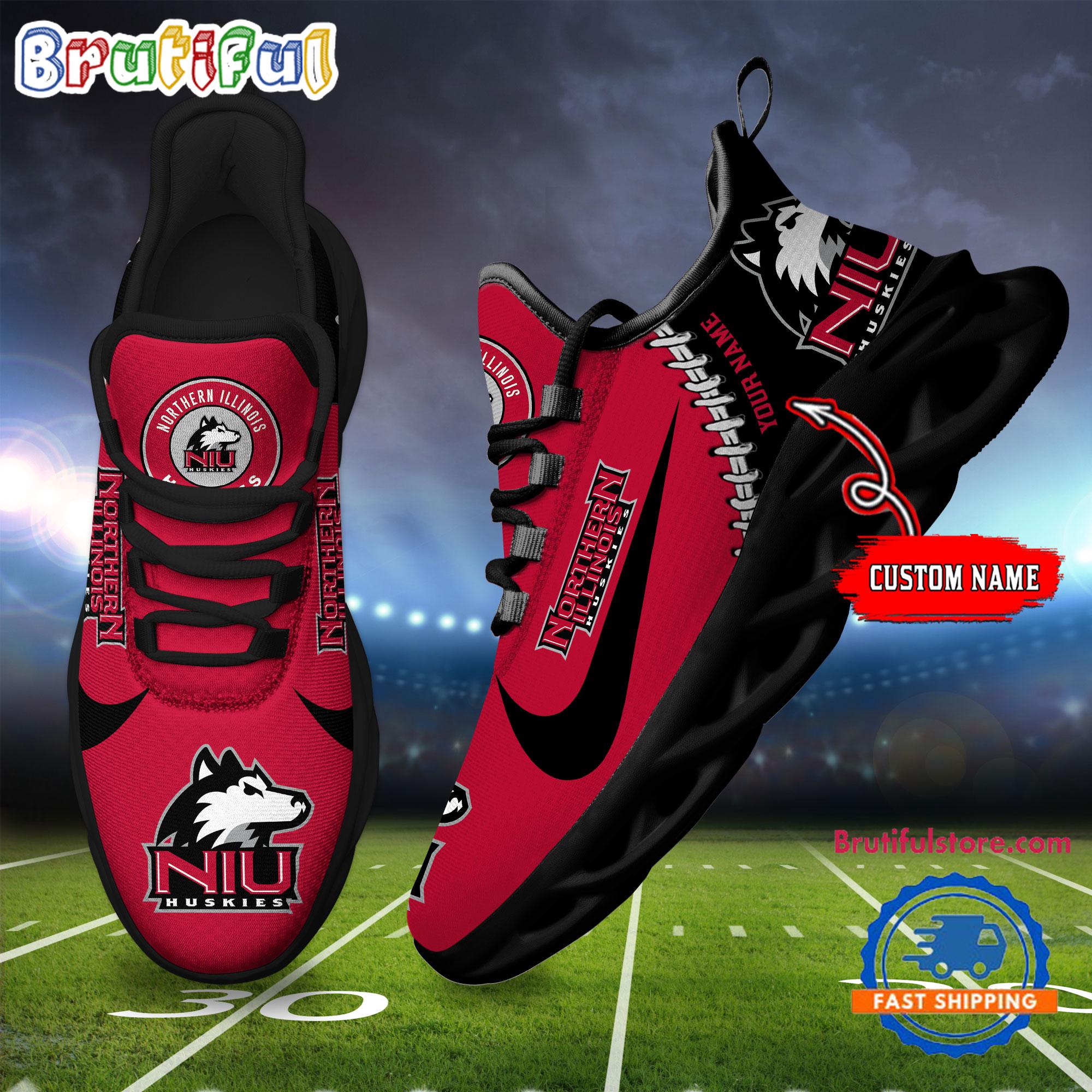 Ideafootwear Northern Illinois Huskies Max Soul Shoes Sneakers For Men And Women