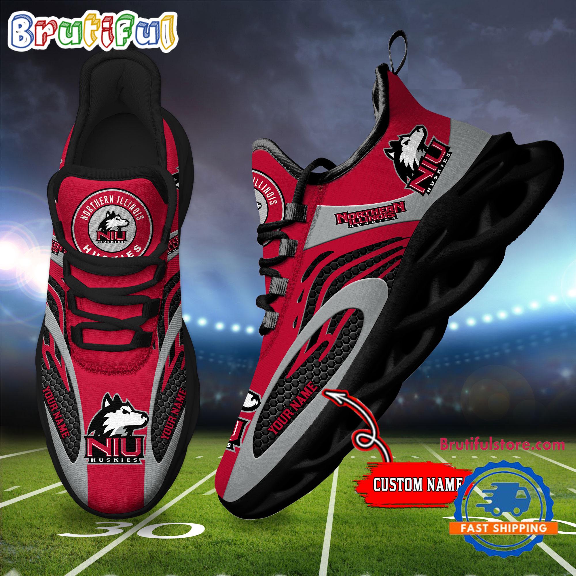 Ideafootwear Northern Illinois Huskies Max Soul Shoes Sneakers For Men And Women