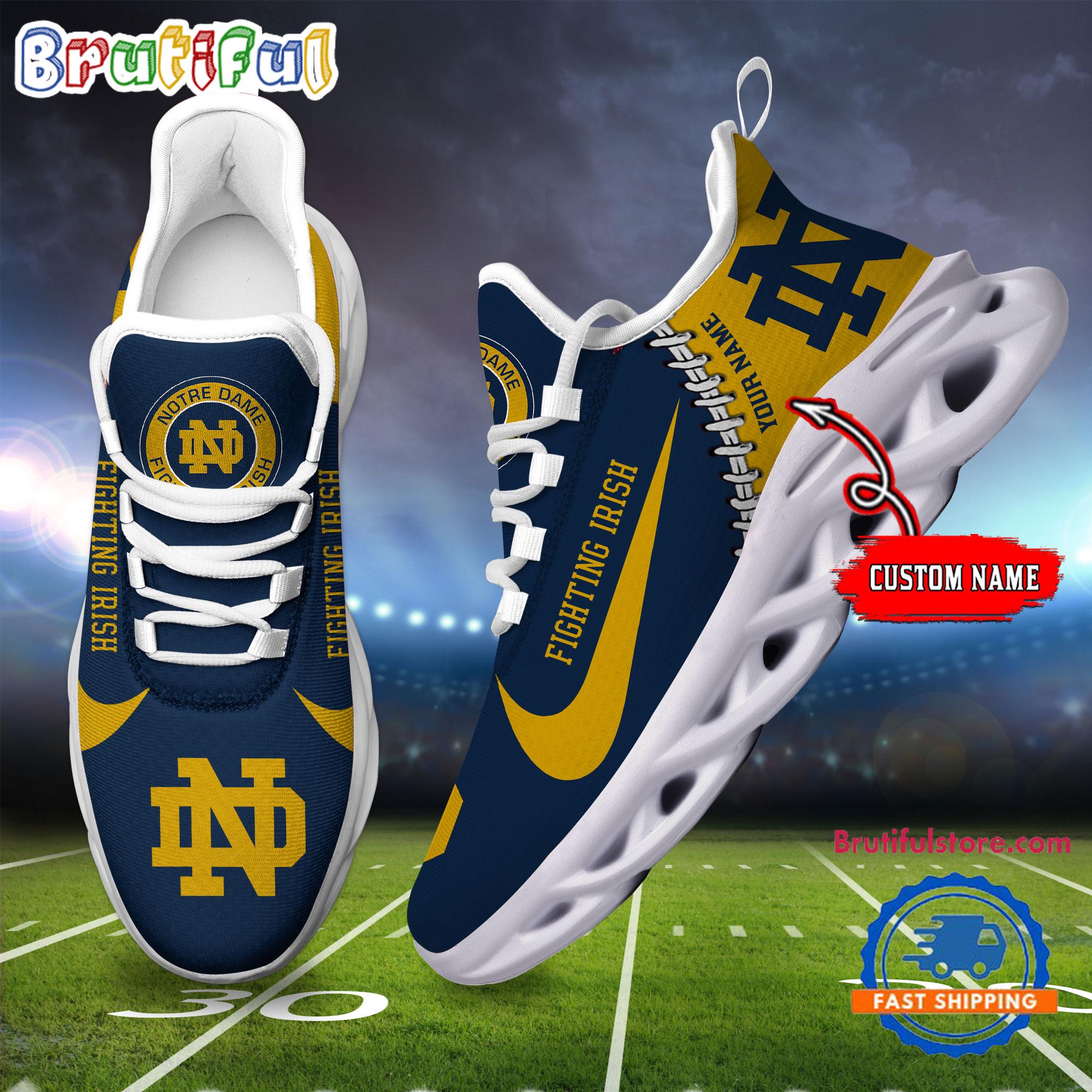 Ideafootwear Notre Dame Fighting Irish Max Soul Shoes Sneakers For Men And Women