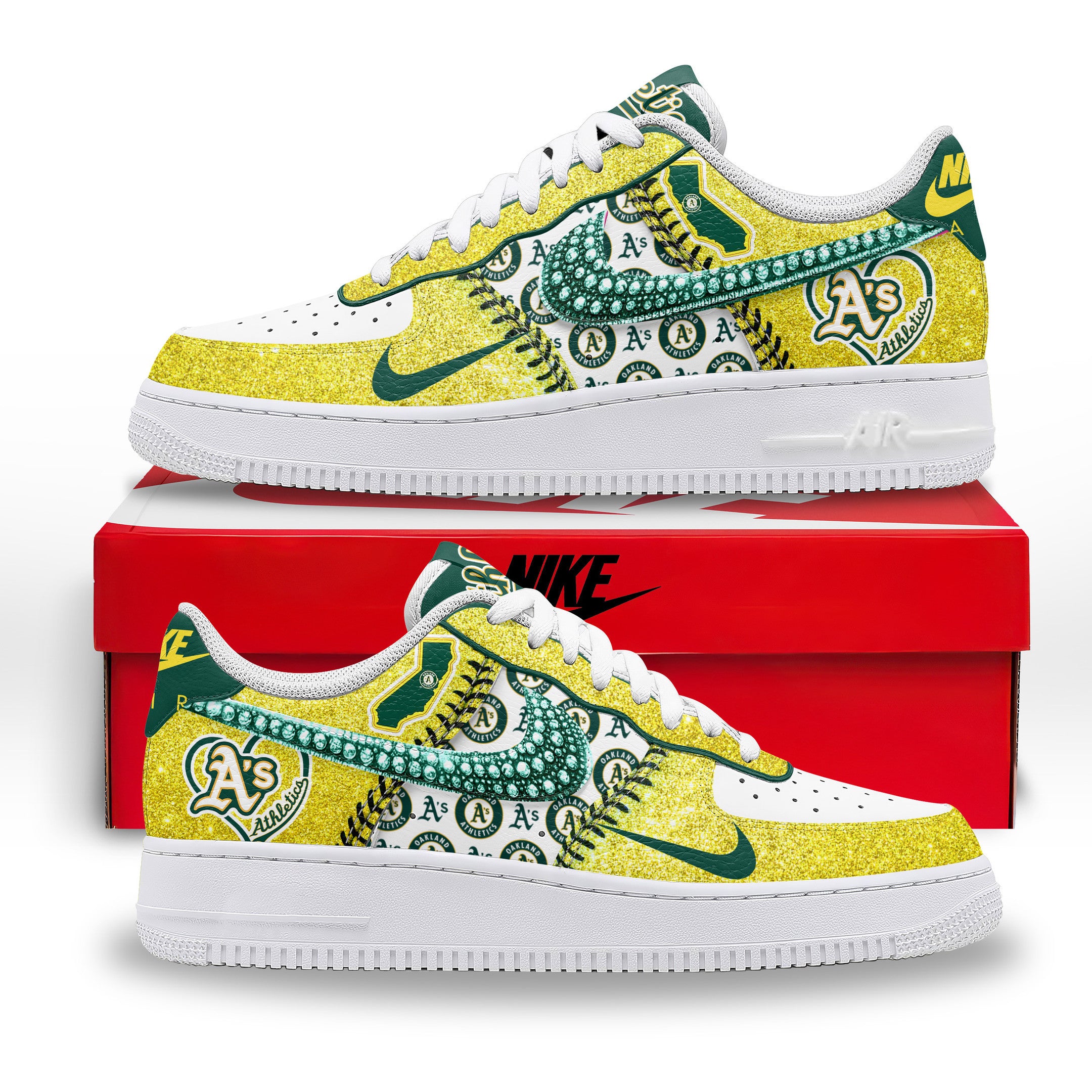 Ideafootwear Oakland Athletics Air Low-Top Sneakers Shoes For Men And Women 1