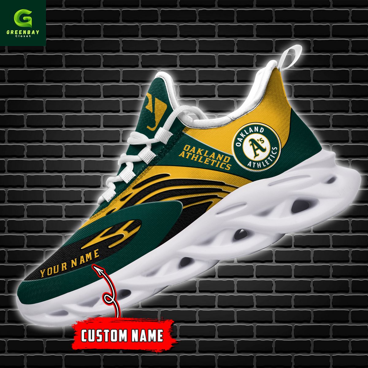 Ideafootwear Oakland Athletics Max Soul Shoes Sneakers For Men And Women