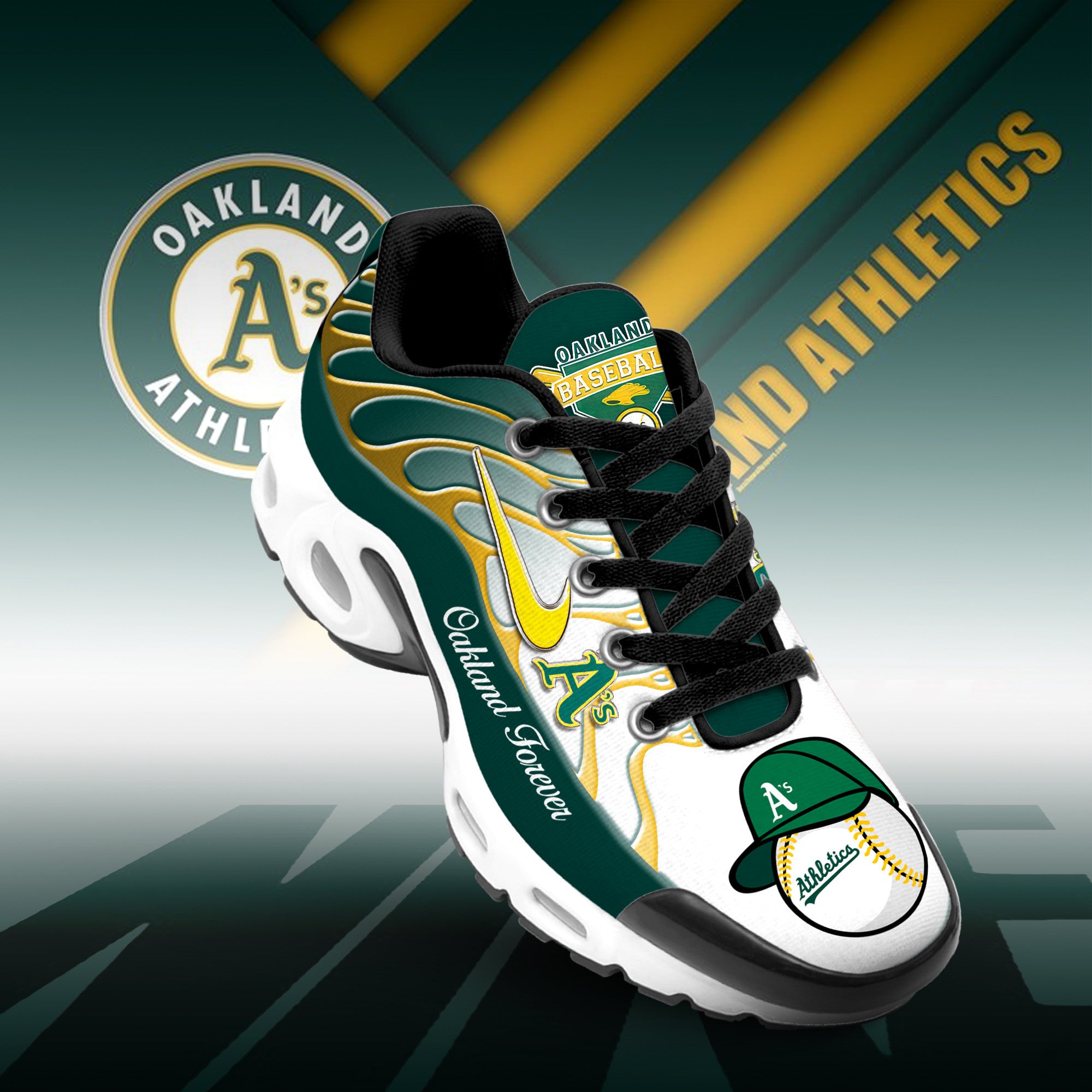 Ideafootwear Oakland Athletics TN Shoes Sneakers For Men And Women