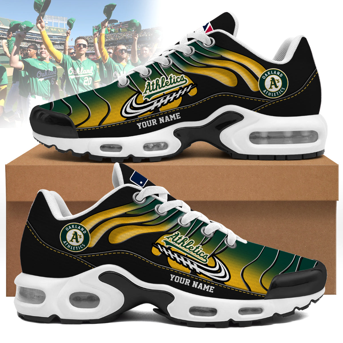 Ideafootwear Oakland Athletics TN Shoes Sneakers For Men And Women