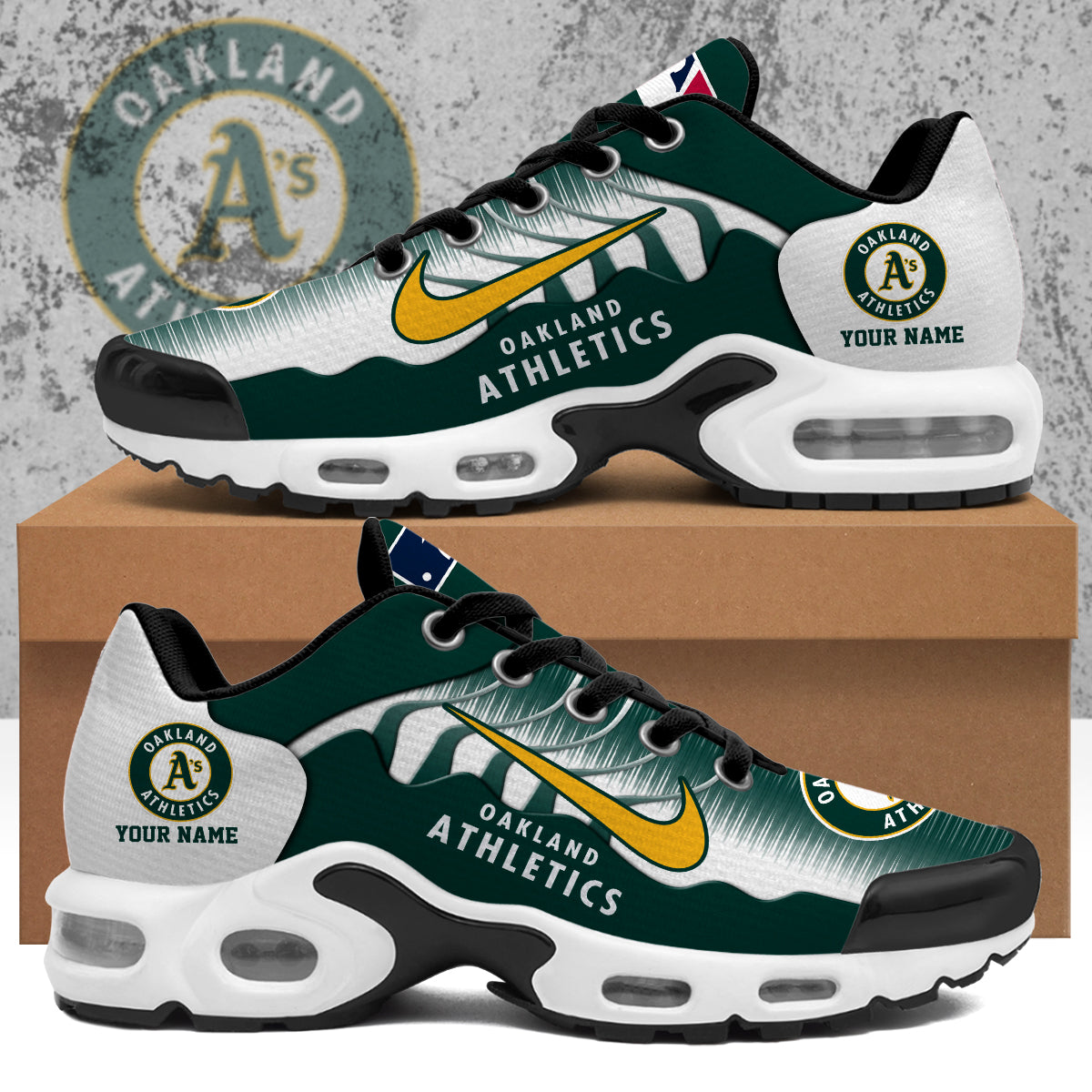 Ideafootwear Oakland Athletics TN Shoes Sneakers For Men And Women