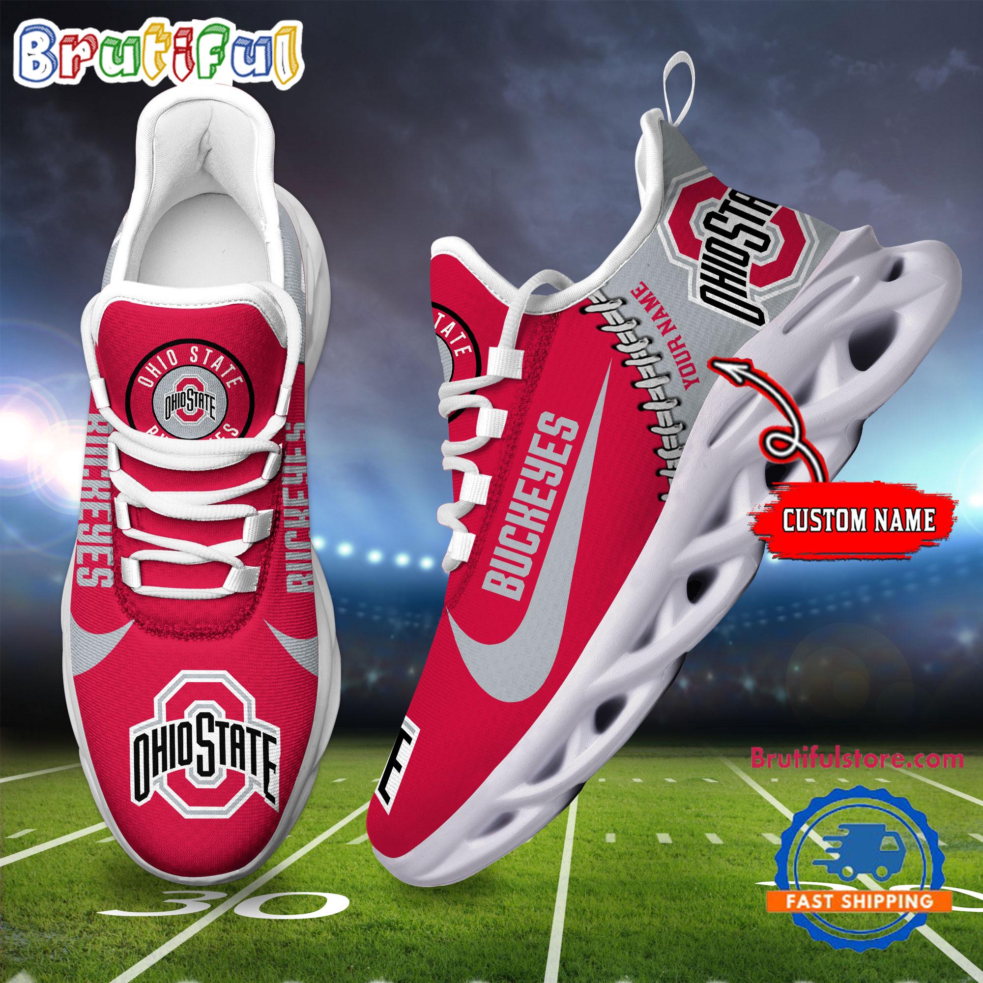 Ideafootwear Ohio State Buckeyes Max Soul Shoes Sneakers For Men And Women