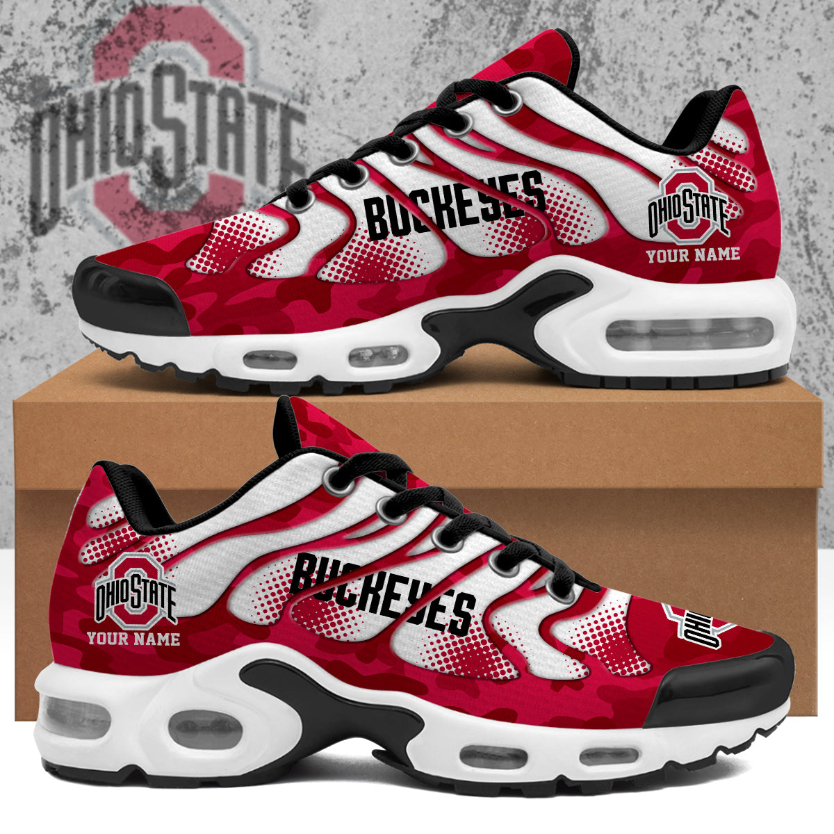 Ideafootwear Ohio State Buckeyes TN Shoes Sneakers For Men And Women