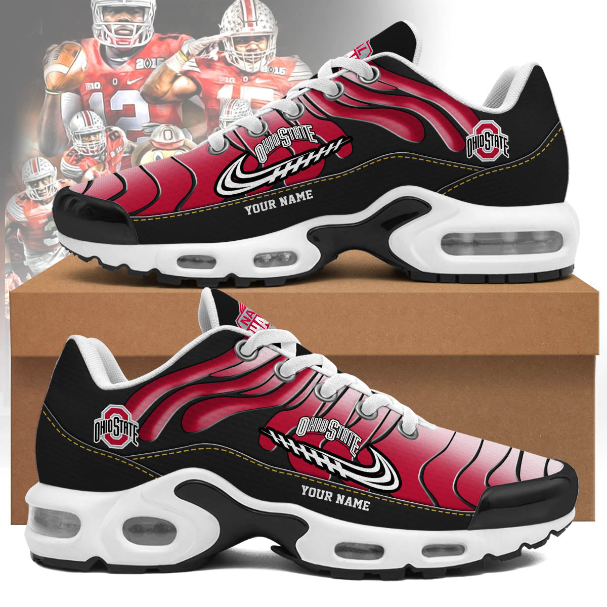 Ideafootwear Ohio State Buckeyes TN Shoes Sneakers For Men And Women