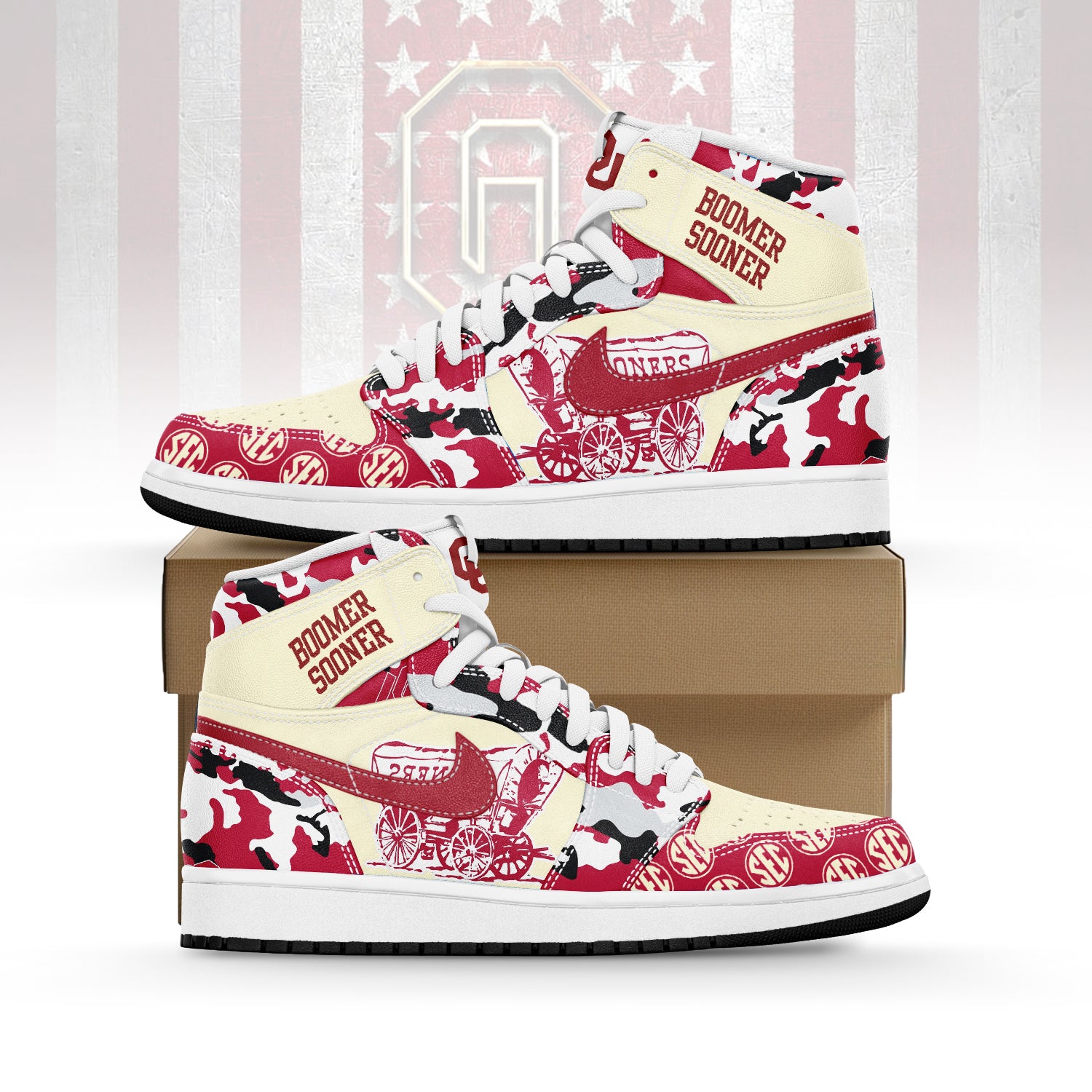 Ideafootwear Oklahoma AJ1 High Sneakers Shoes For Men And Women
