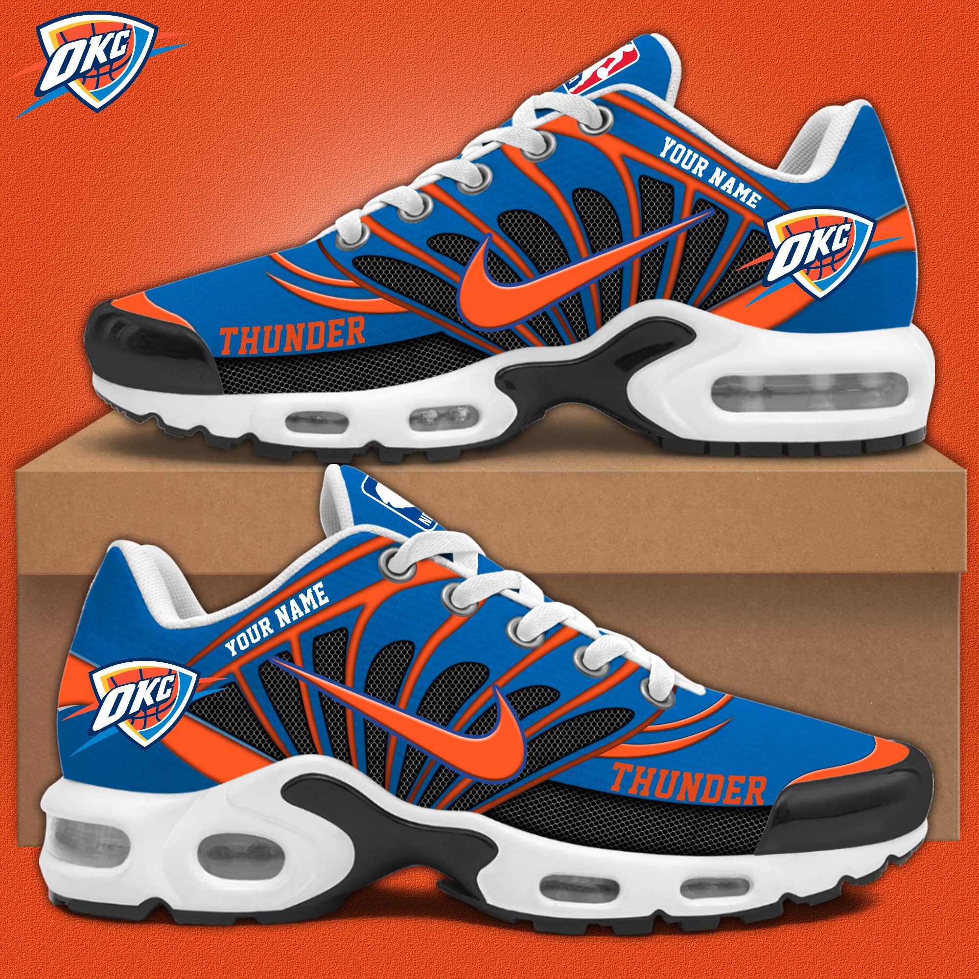 Ideafootwear Oklahoma City Thunder TN Shoes Sneakers For Men And Women